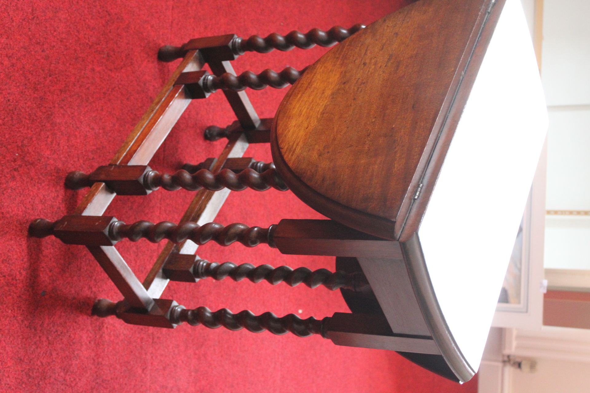English Oak Barley Twist Gateleg Drop-Leaf Table