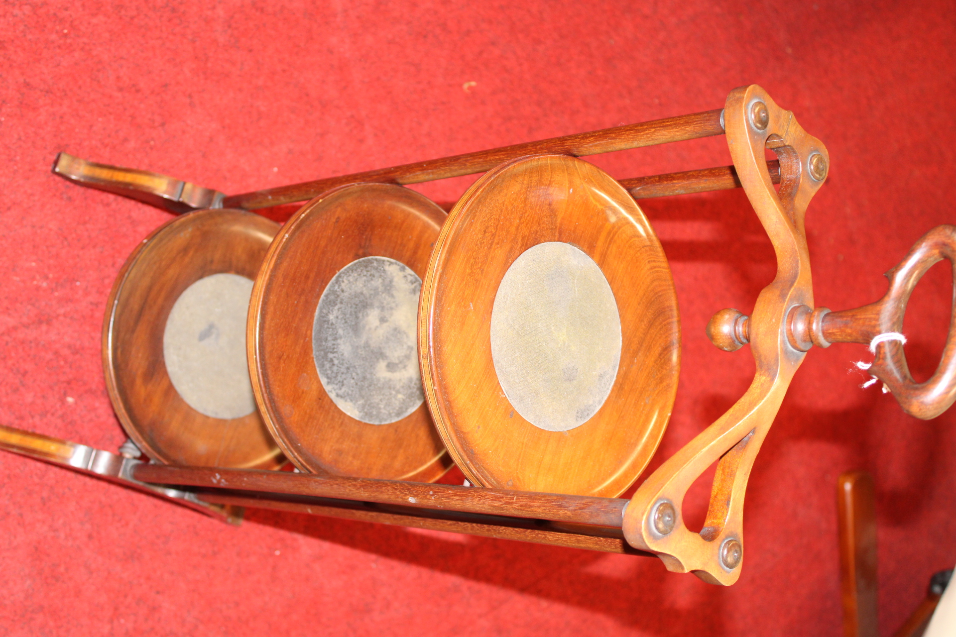 Antique Victorian mahogany cake stand