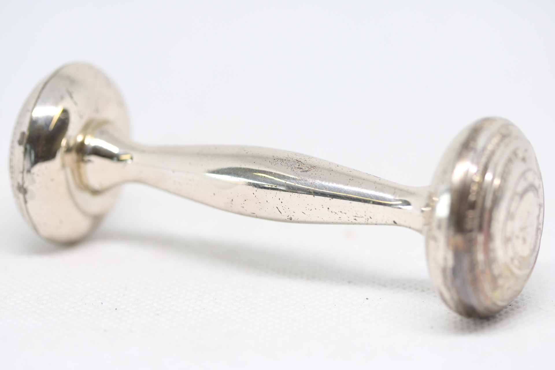 Silver babies rattle - 9 cm Weight 24g