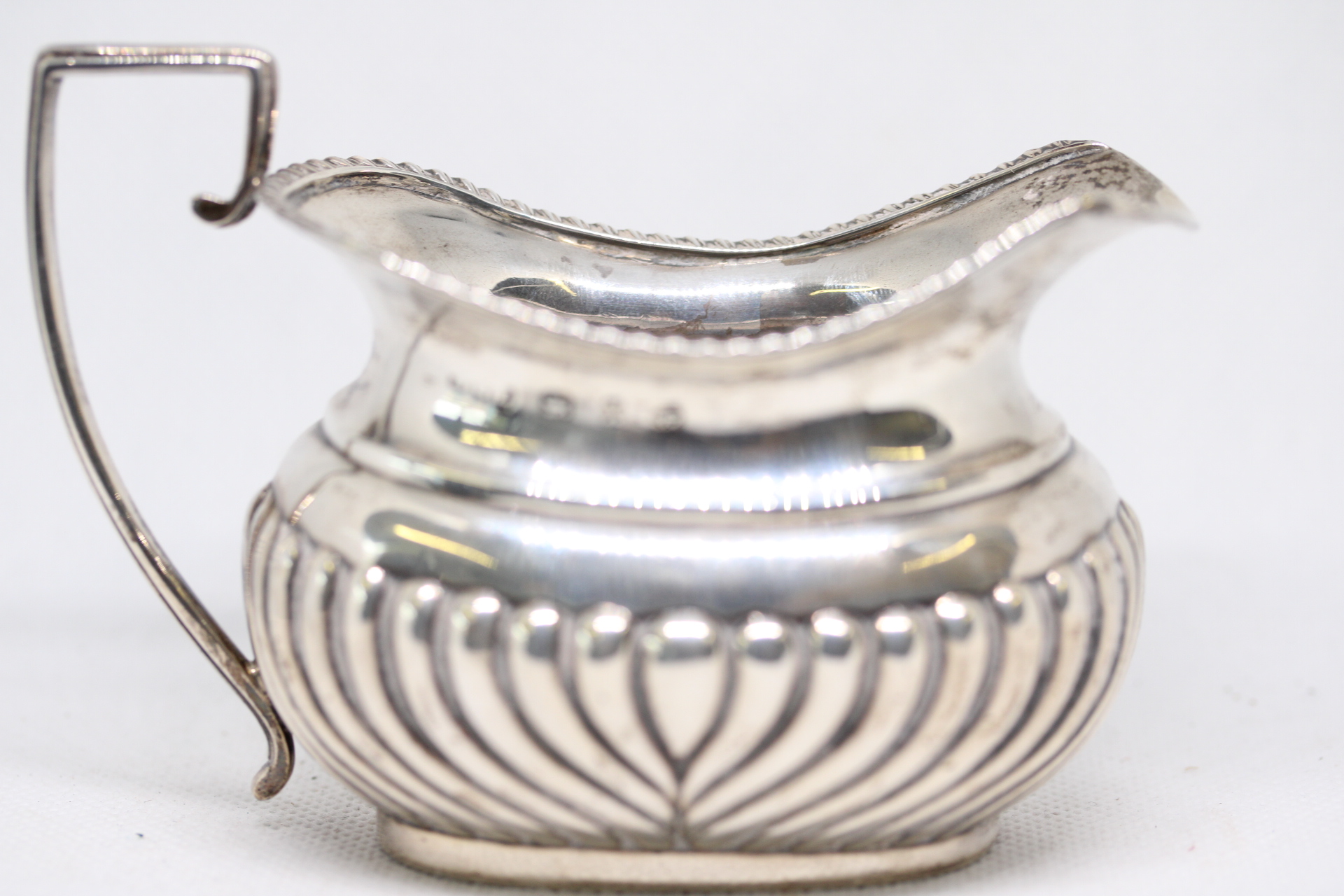 Silver cream jug Birmingham hallmark date letter X
