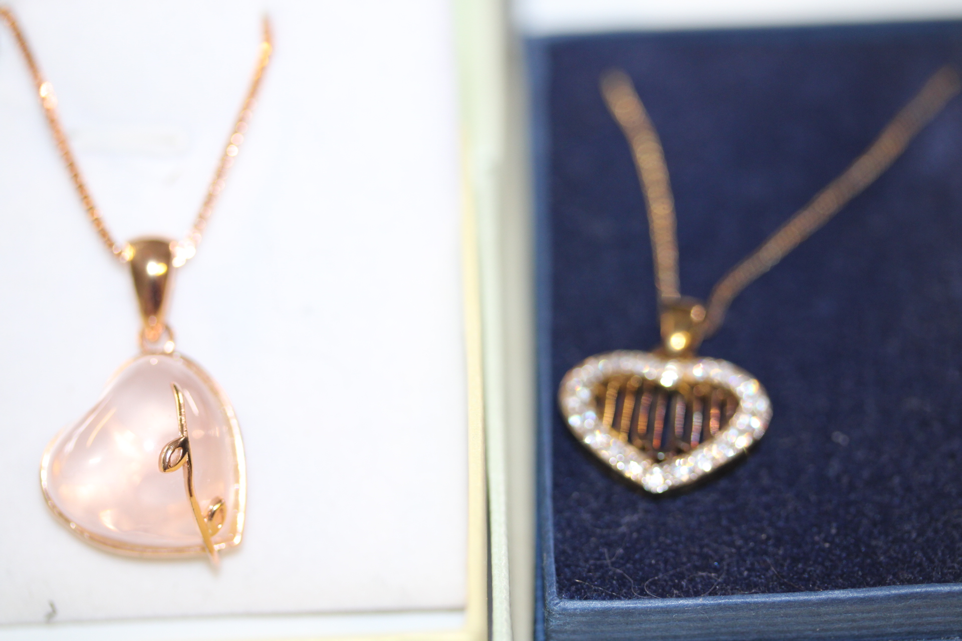 925 Silver chain & pendant - gold plated together with 1 other