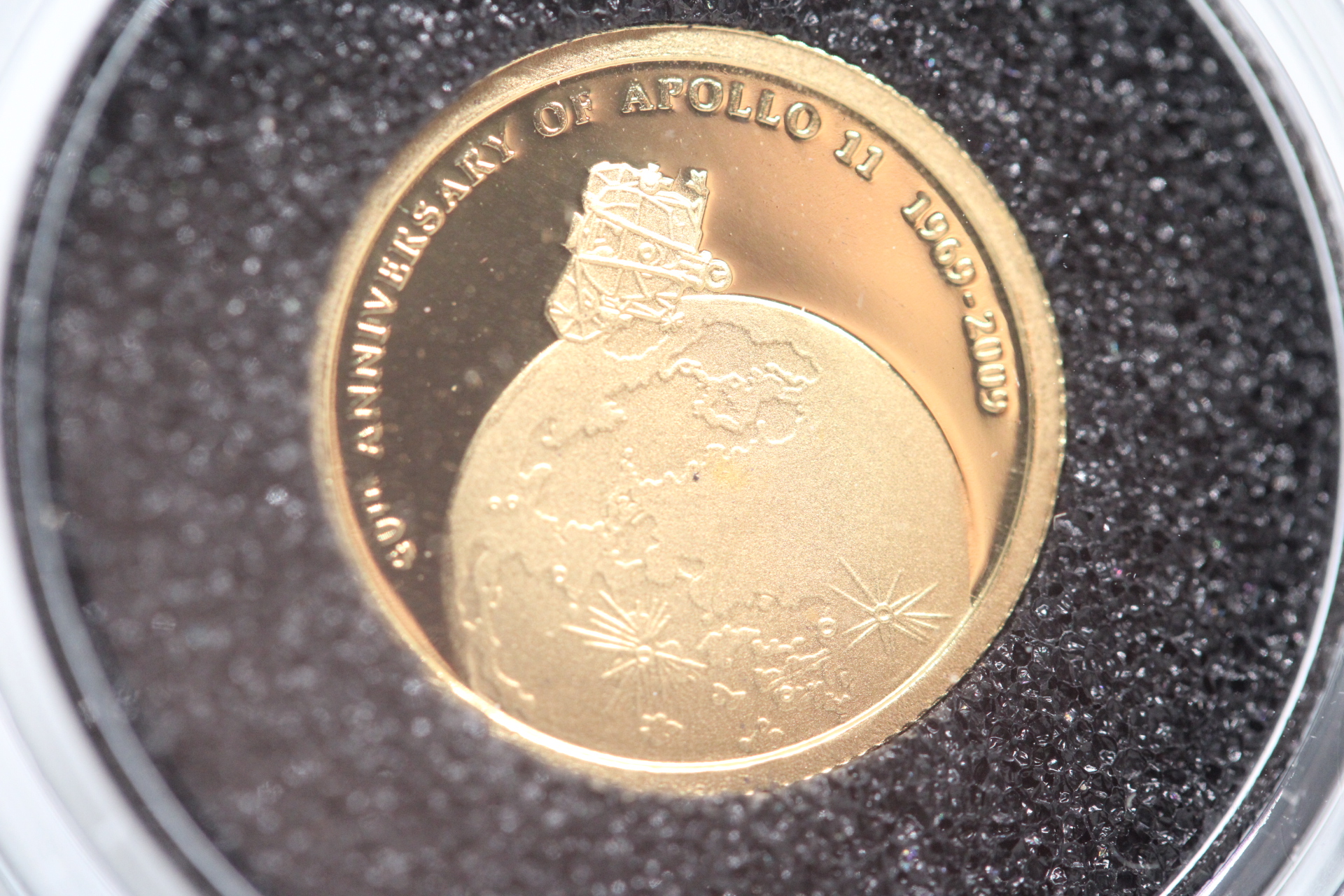 2009 40th anniversary of apollo 11 gold coin 10 dollar (proof) 999.9/1000 gold 13.92 mm