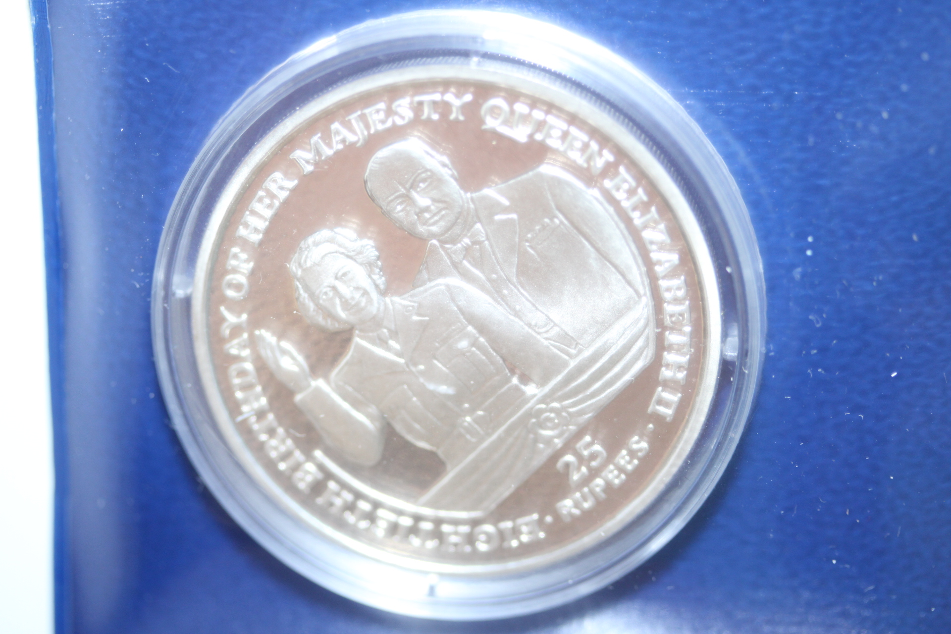Princess Elizabeth & Winston churchil silver proof coin 925 with coa 28.28g