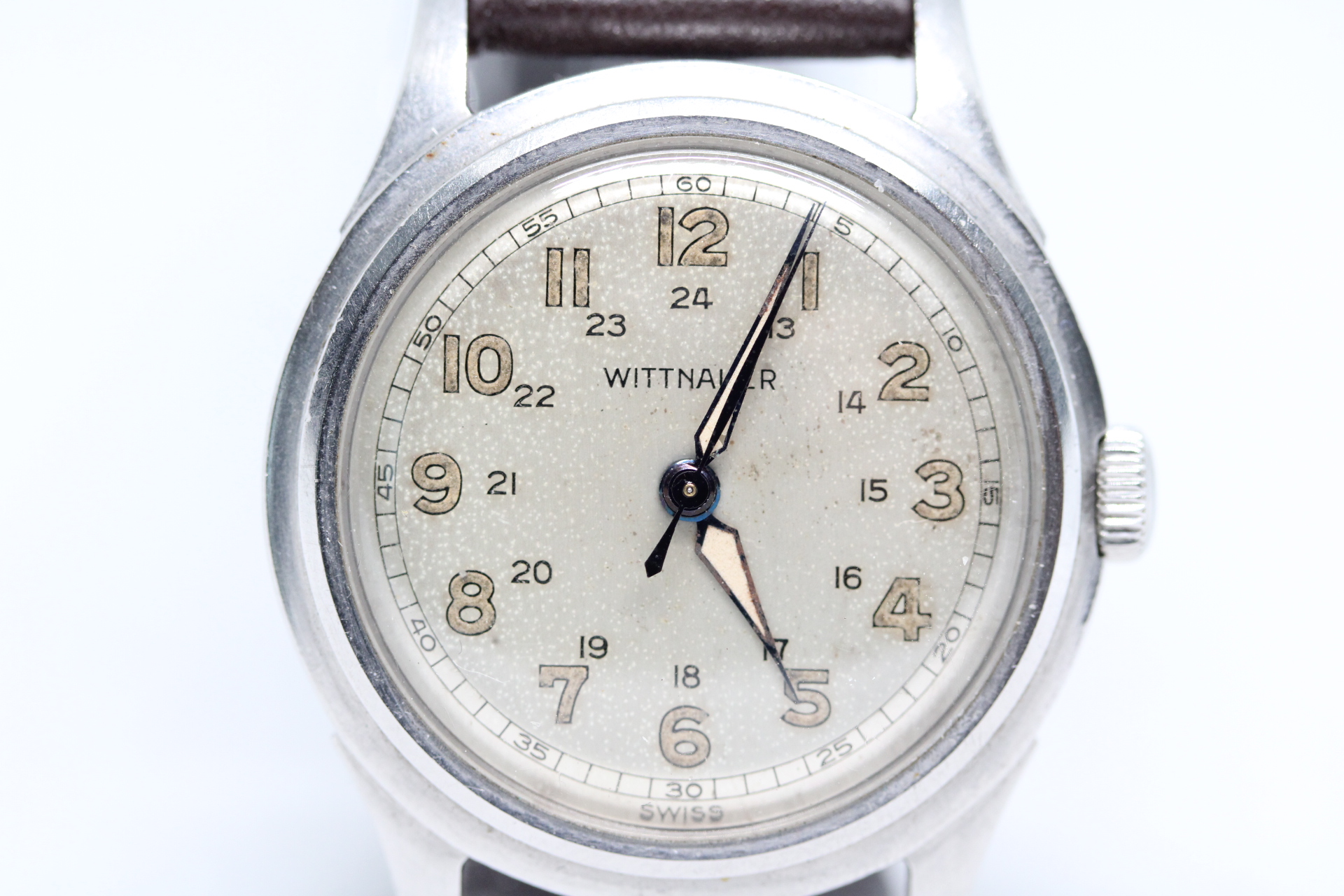 Gents Wittnauer 24 hour dial watch in stainless steel case