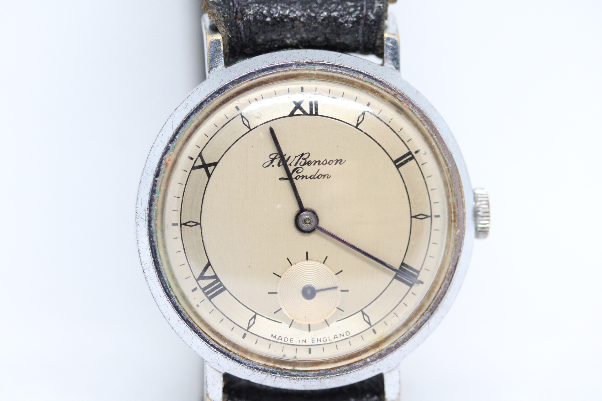 Gents JW Benson watch in stainless steel case