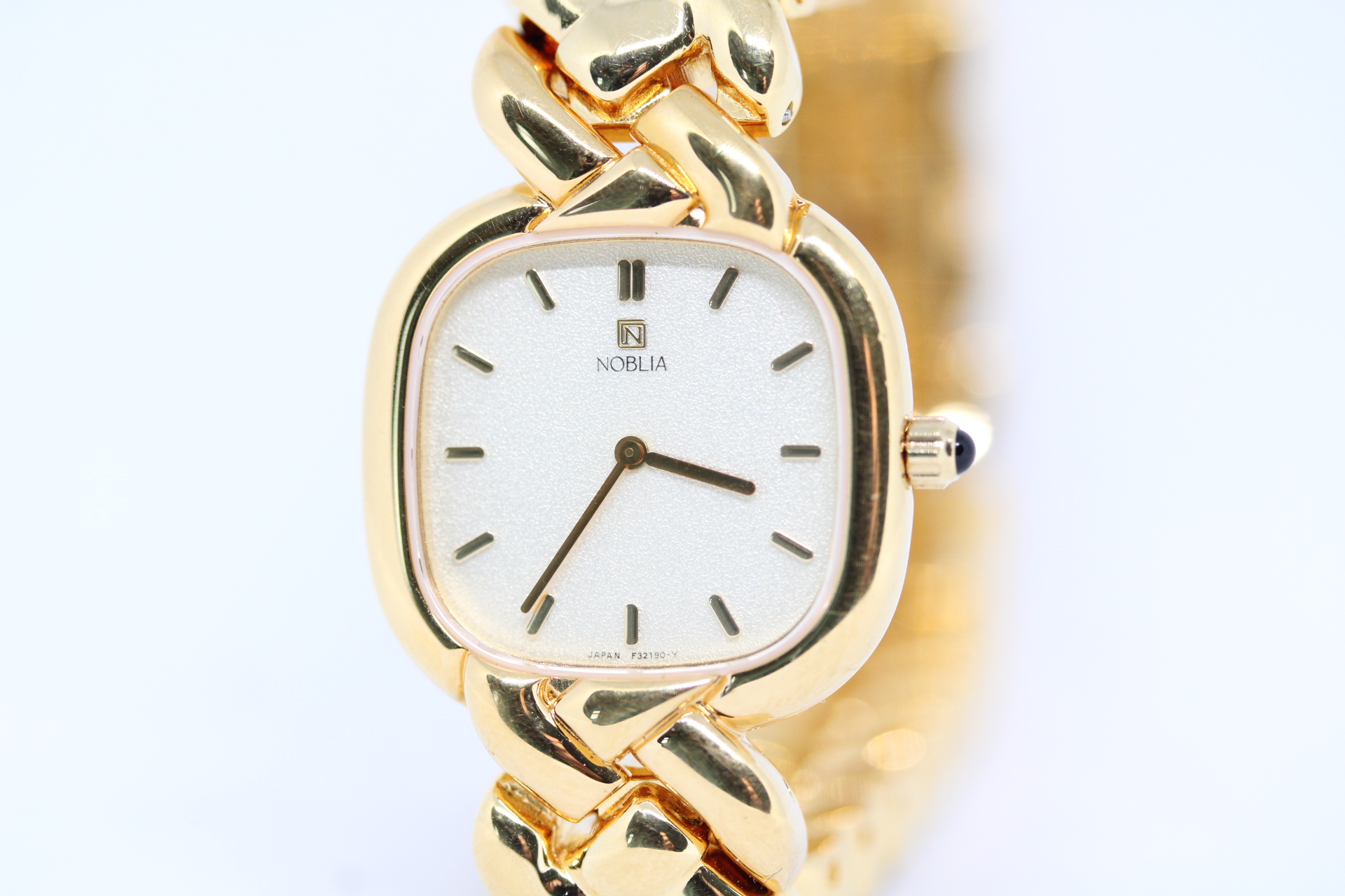 Ladies Noblia Gold Plated Bracelet Quartz Watch.