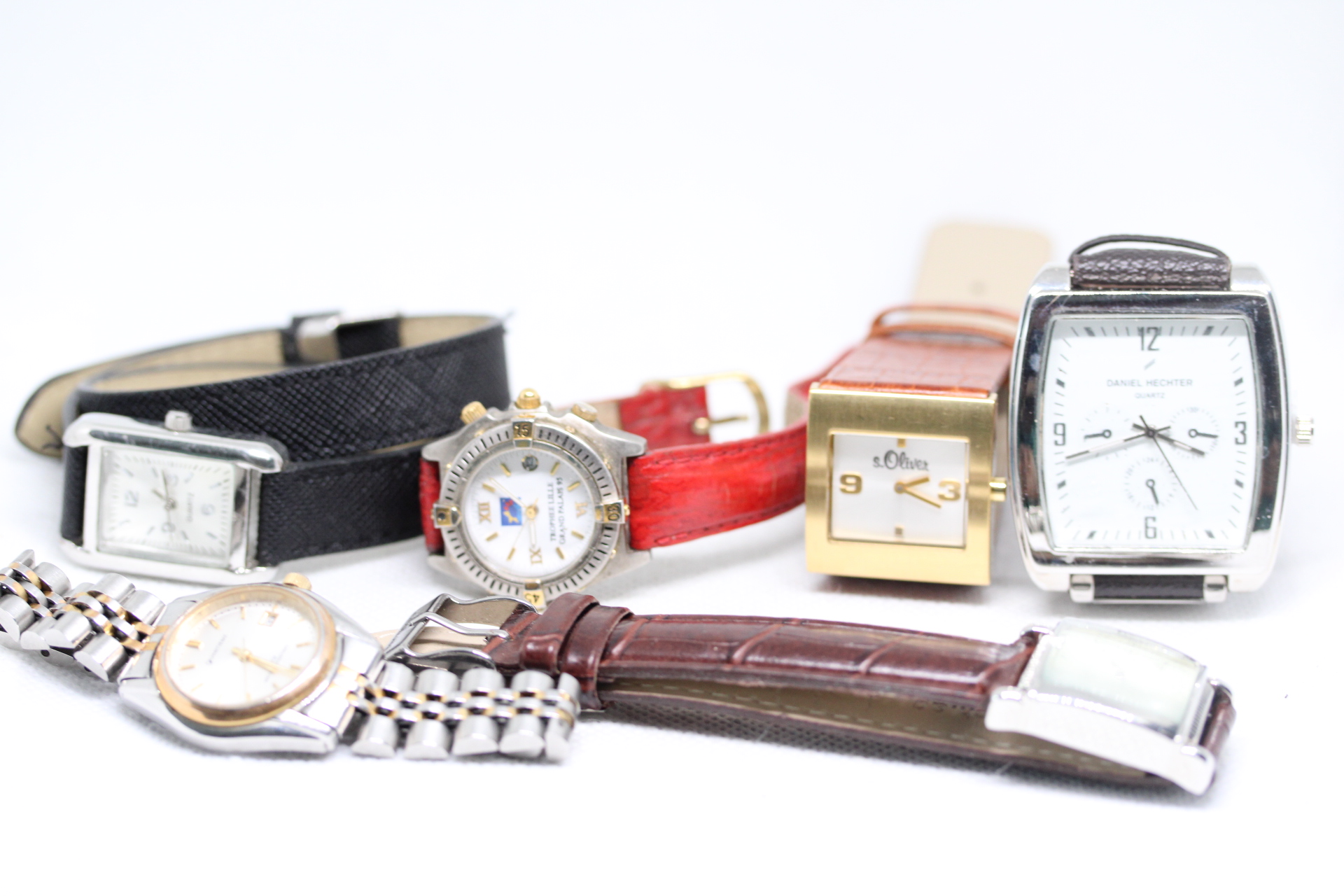 Seven Quartz Watches. Including Bergman and S.Oliver Plus Others.