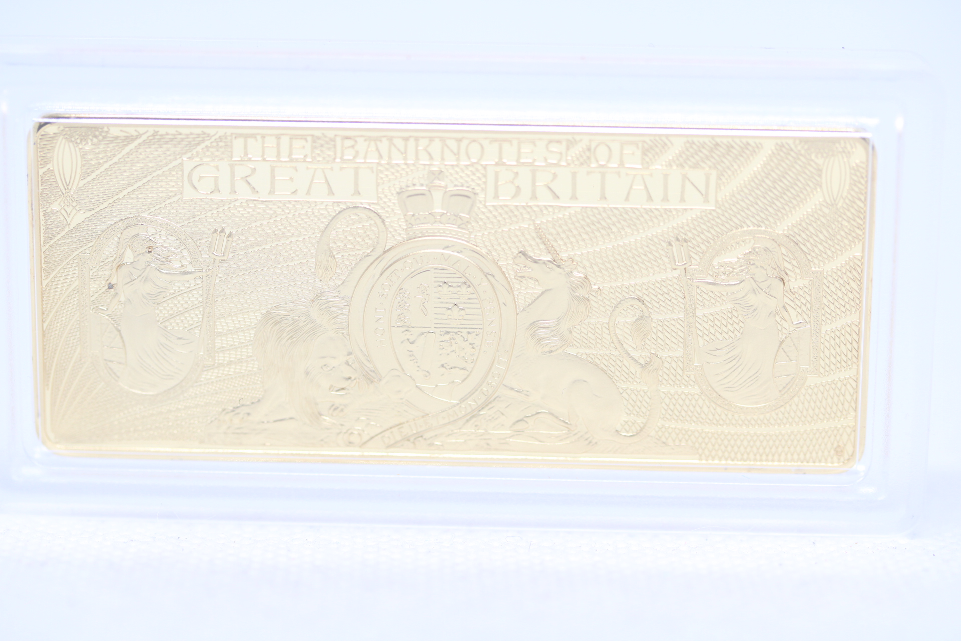 Windsor Mint Bank notes of Great Britain Gold Plated Proof of 1960 £1.00 Note in Pack with Certificate of Authenticity.