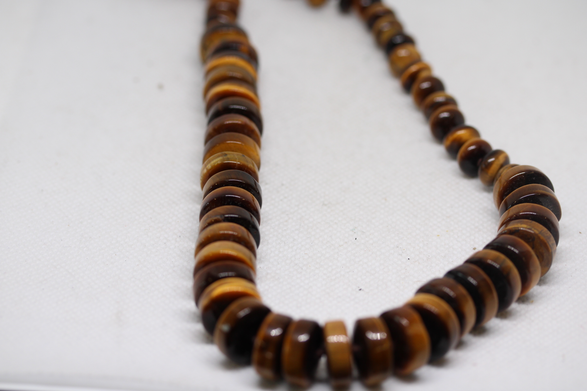 Tigers eye necklace with silver clasp