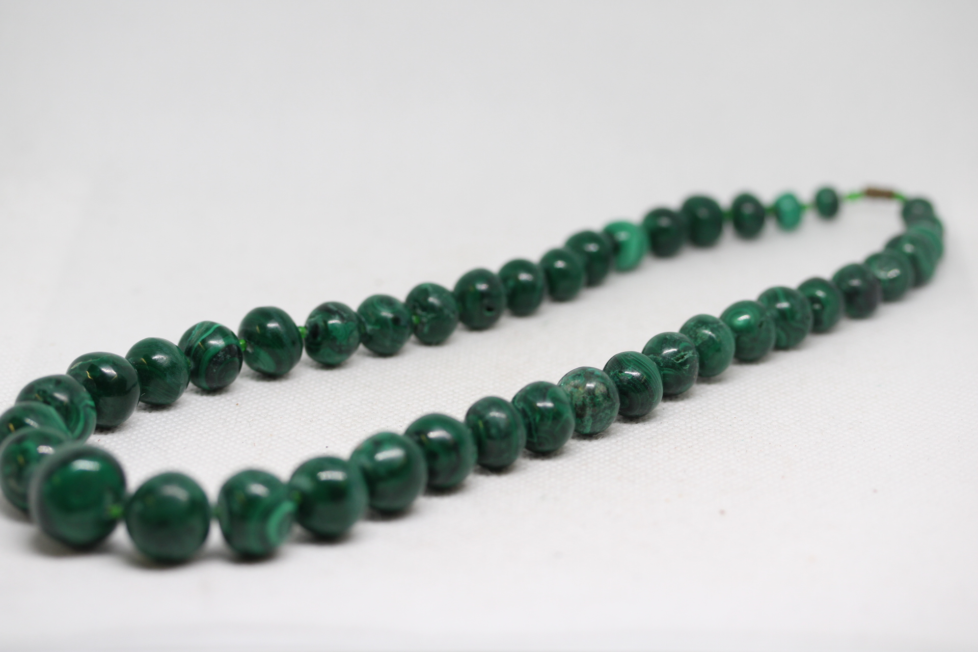 Malachite beaded necklace