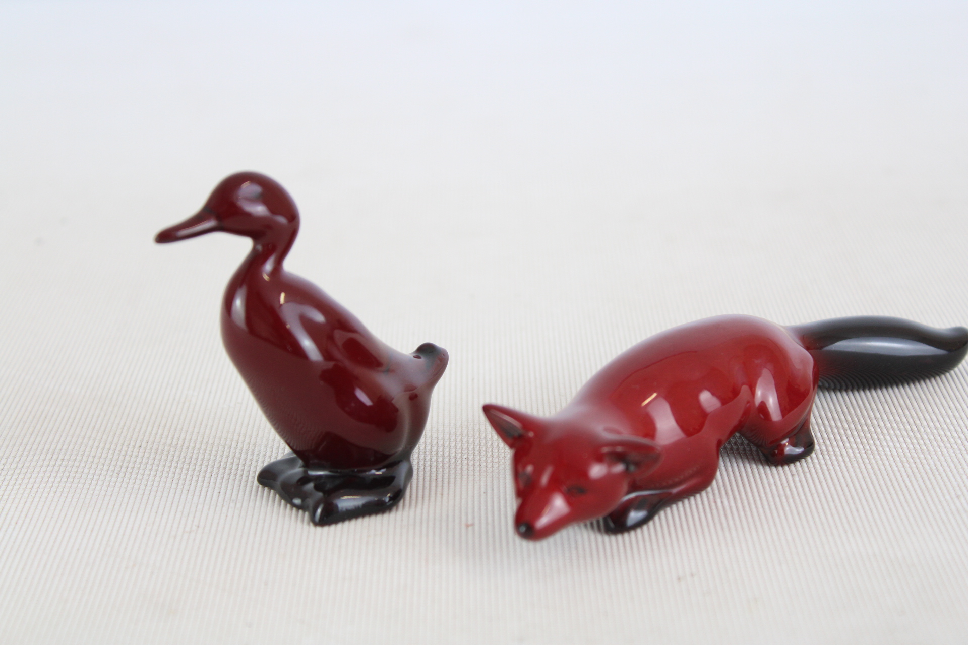 Royal Doulton snail duck & stalking fox