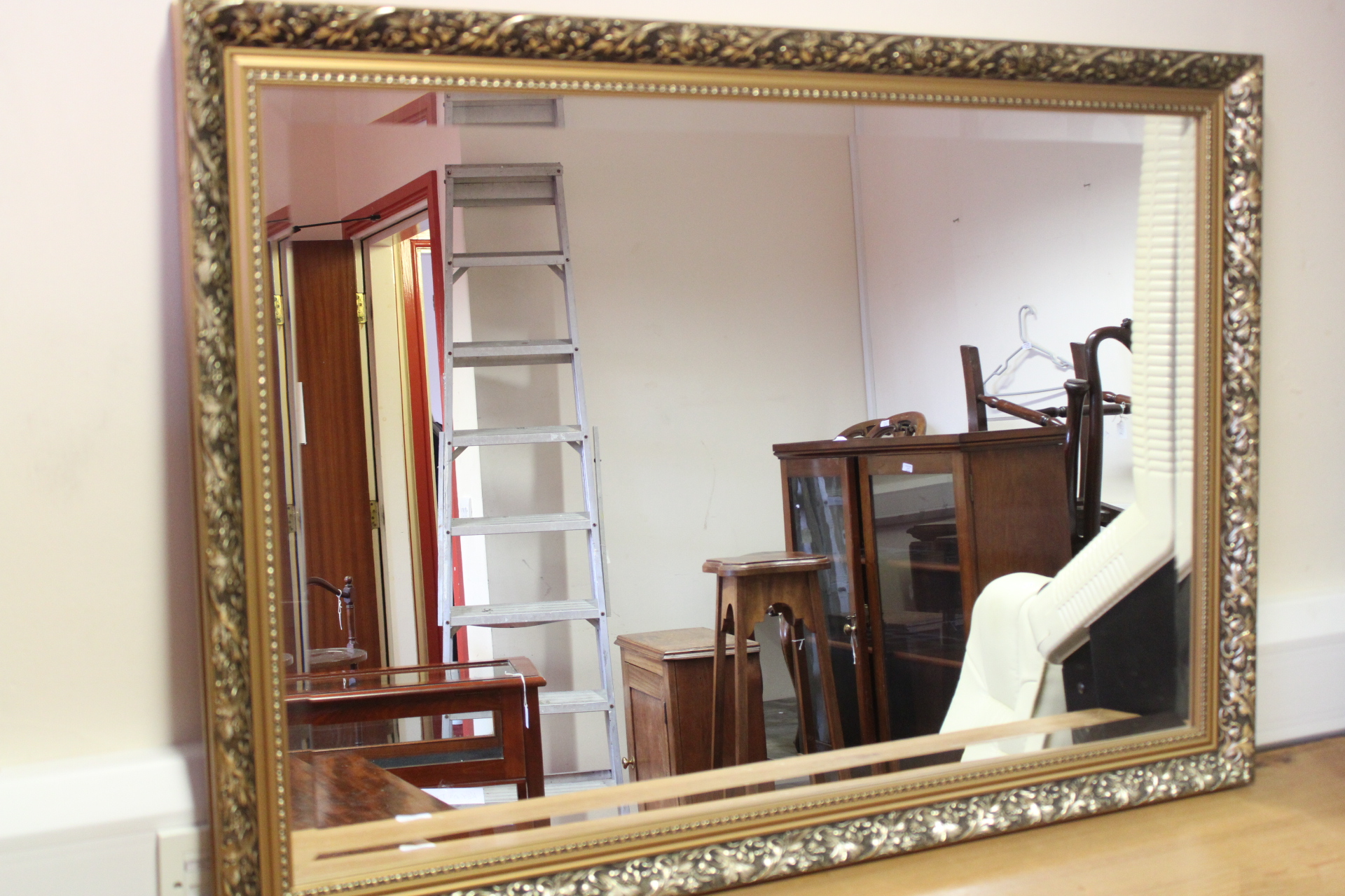 Large Ornate Gilt Frame Rectangular Wall Mirror