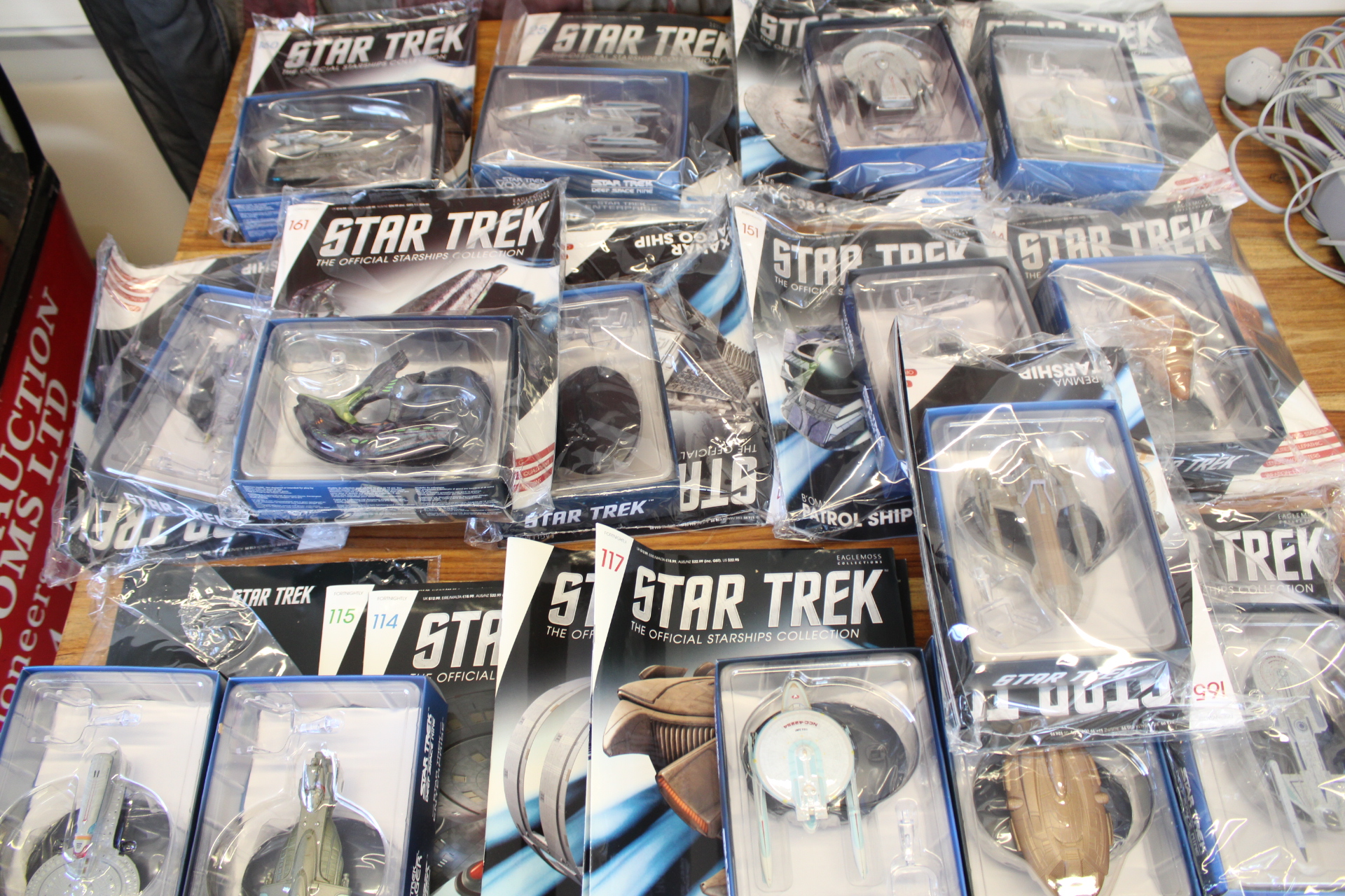 A Collection of Eaglemoss Star Trek The Official Starships Collection Models with Magazines