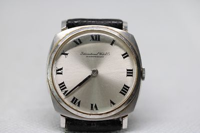IWC international watch company 18ct white gold case 1960's wristwatch. All round very good 