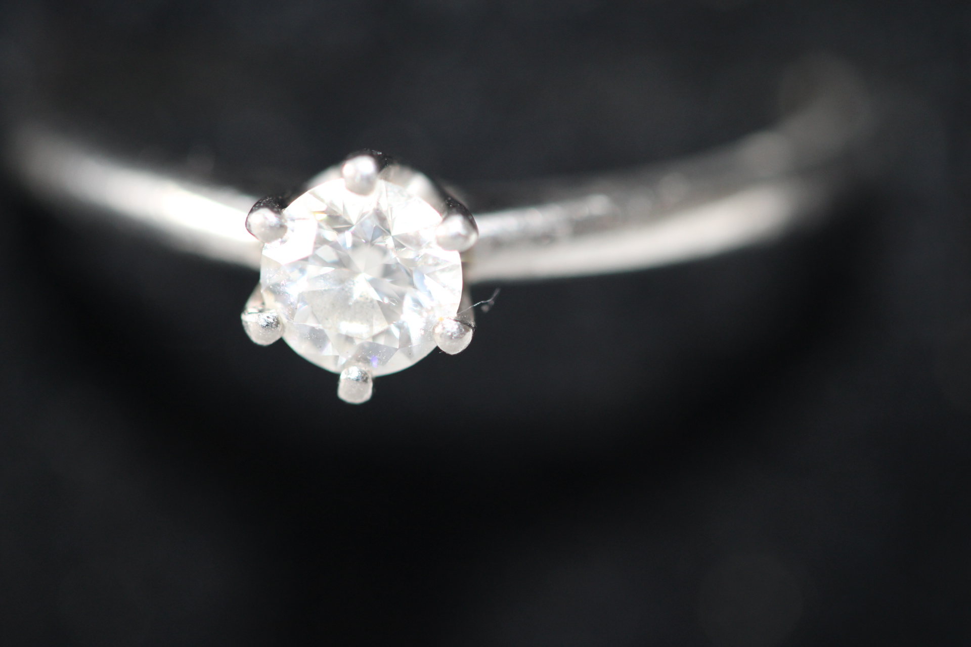Albion Fine Jewelry Platinum and 0.45 Carat Diamond Solitaire Ring