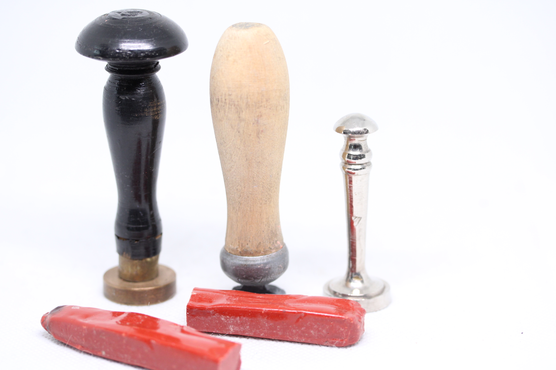 Three Seal/Stamps complete with Wax.