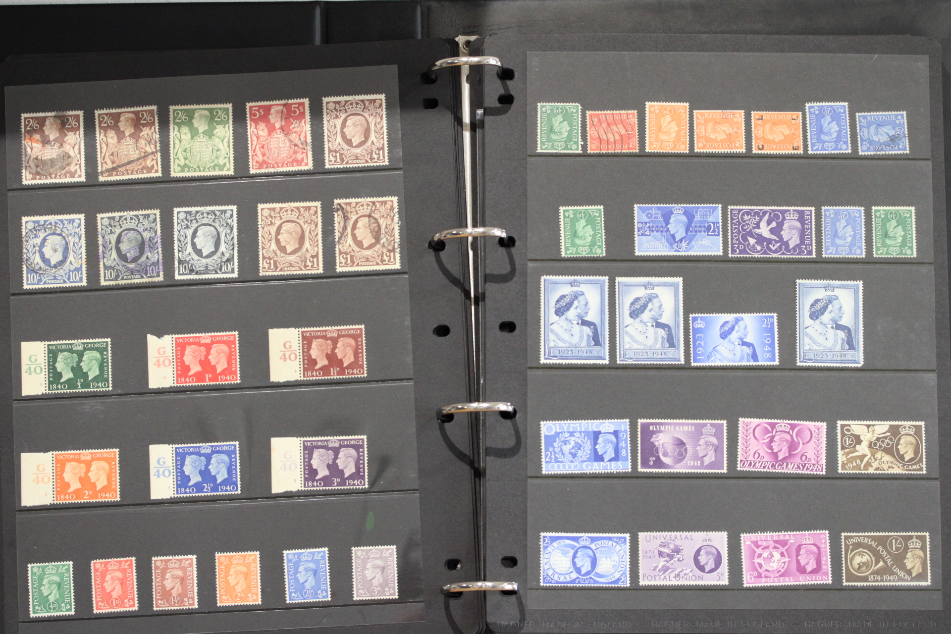 UK 1841-1970s Philatelic Collection, Hagner Stock Book