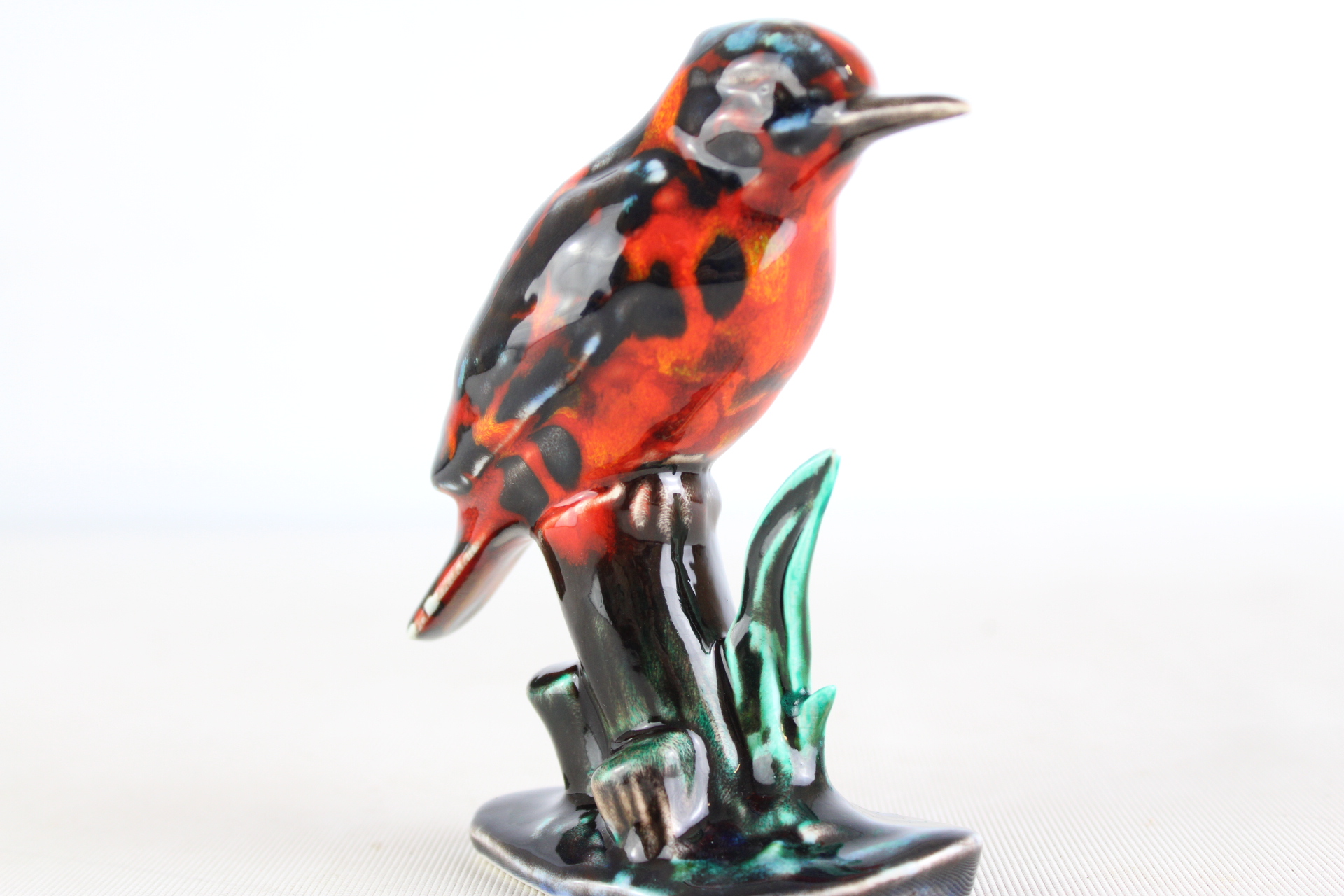 Anita Harris kingfisher signed in gold