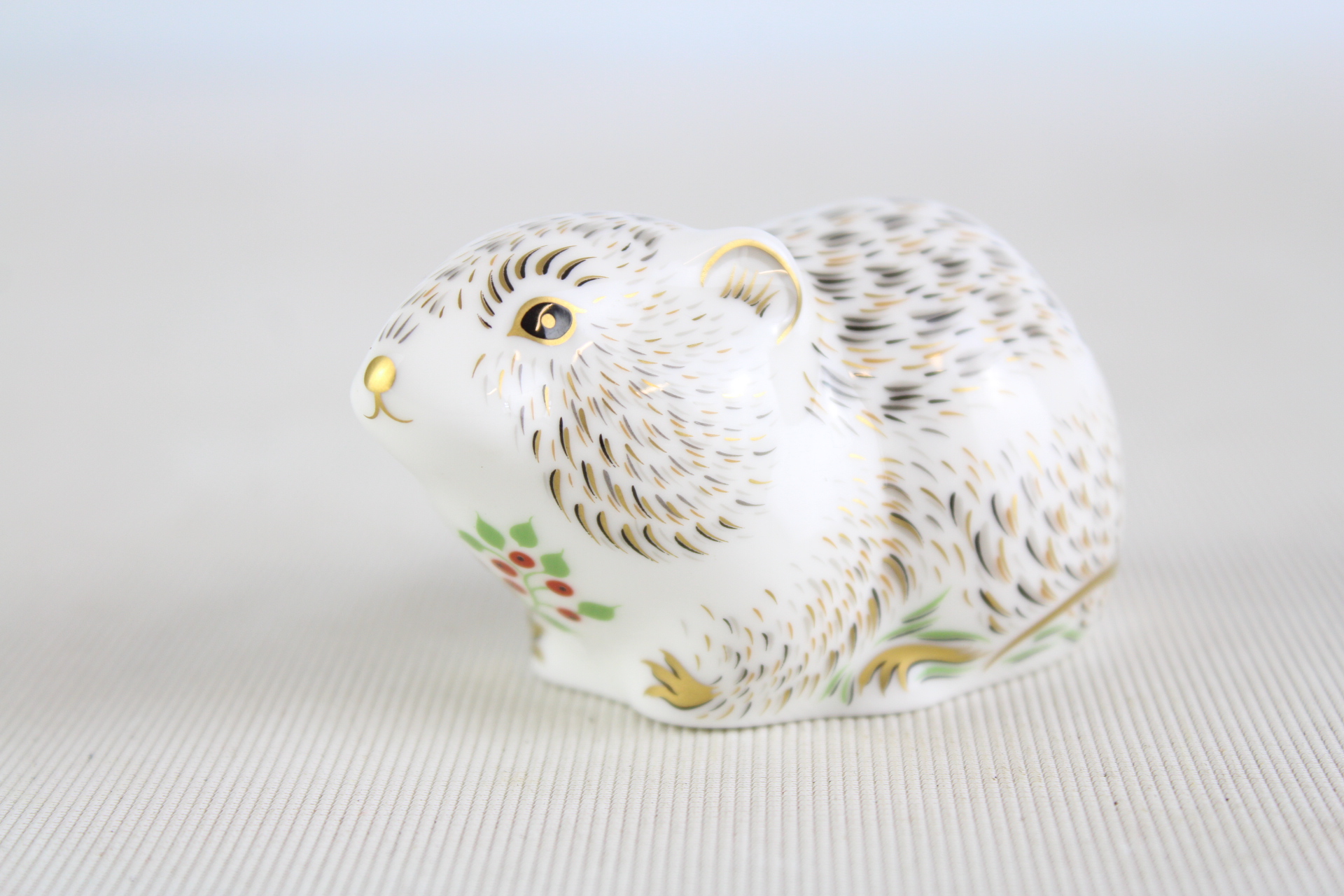 Royal crown derby river bank vole with gold stopper