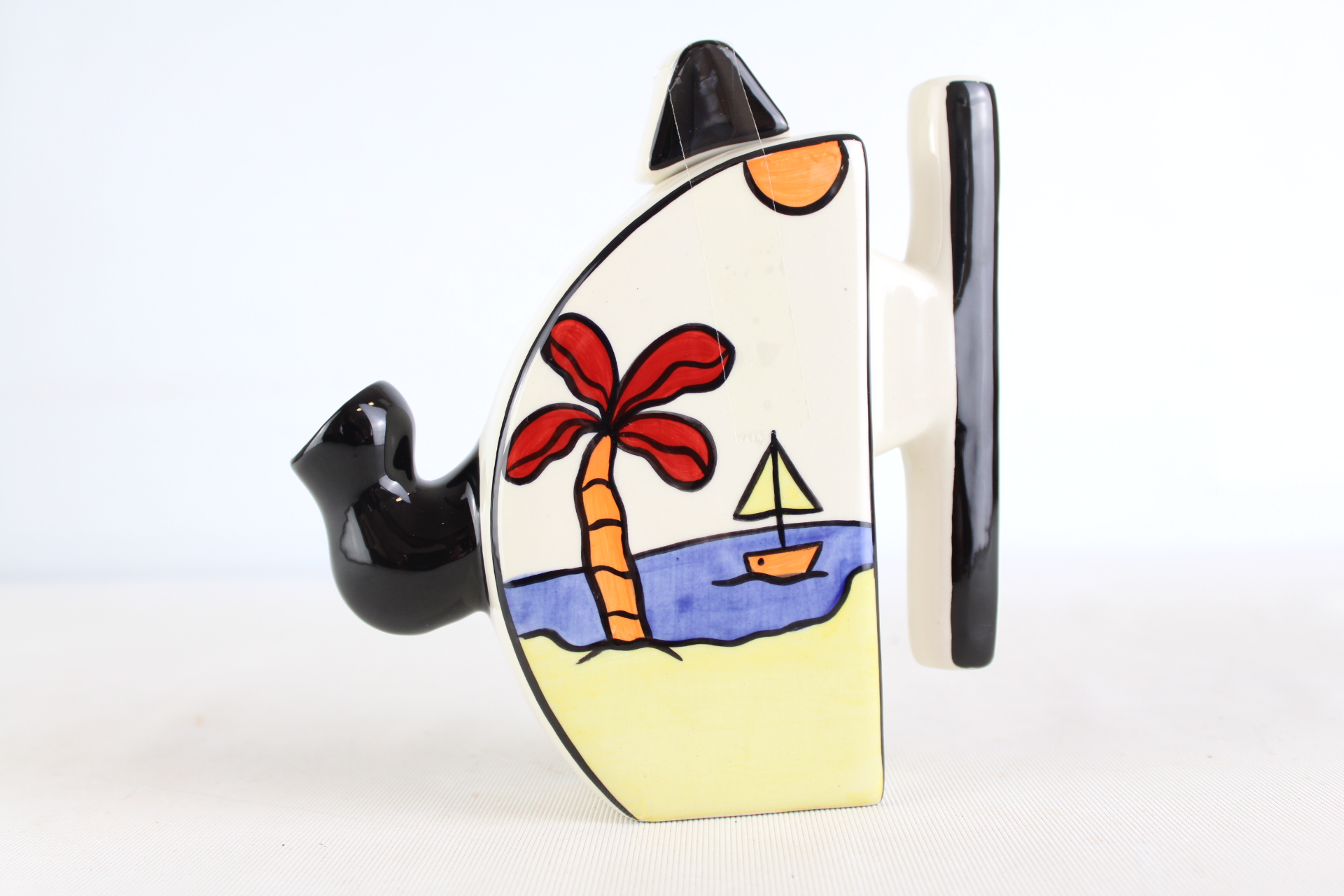 Lorna Bailey half circle teapot tropicana