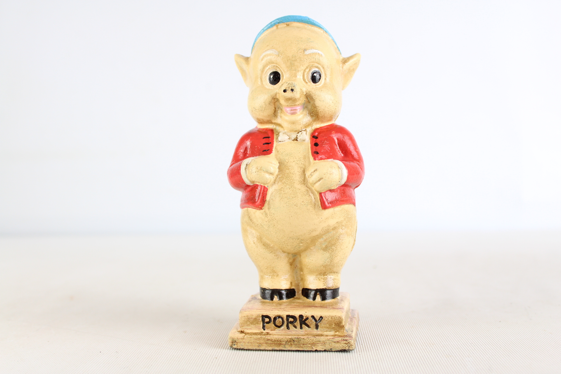Cast iron Porky Pig money box