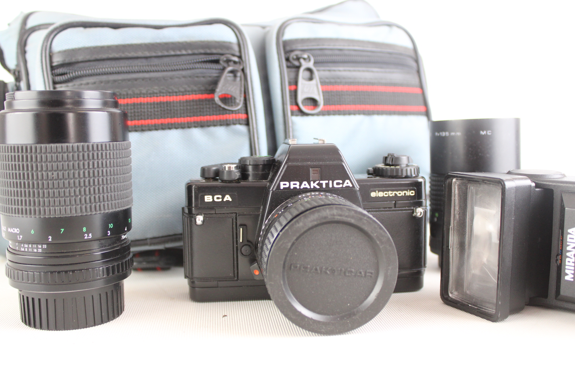Praktica BCA Electronic 35mm SLR Camera Kit with Multiple Lenses and Flash