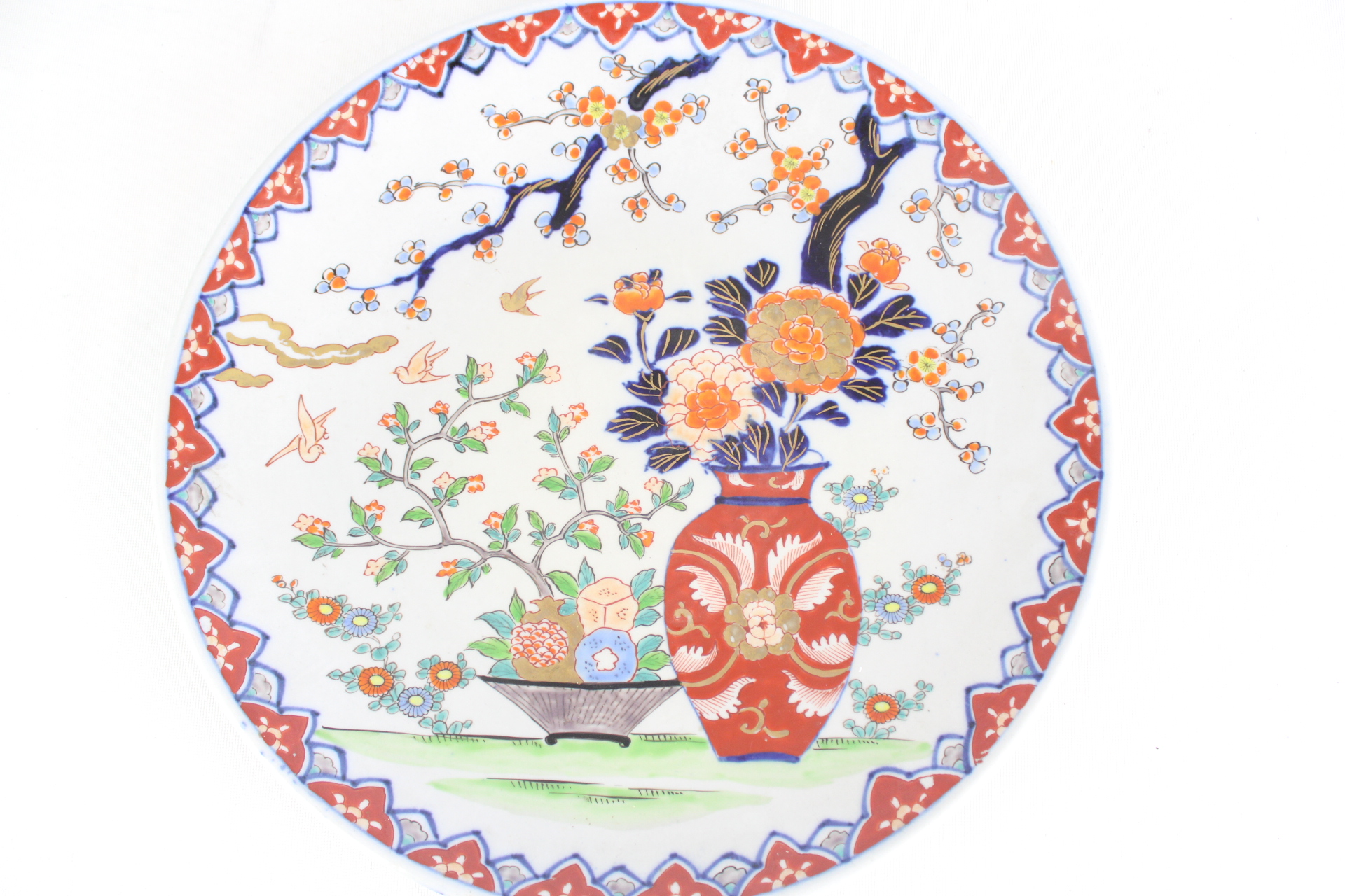 Japanese Imari Hichozan Shinpo Porcelain Plate Late Edo to Early Meiji Period