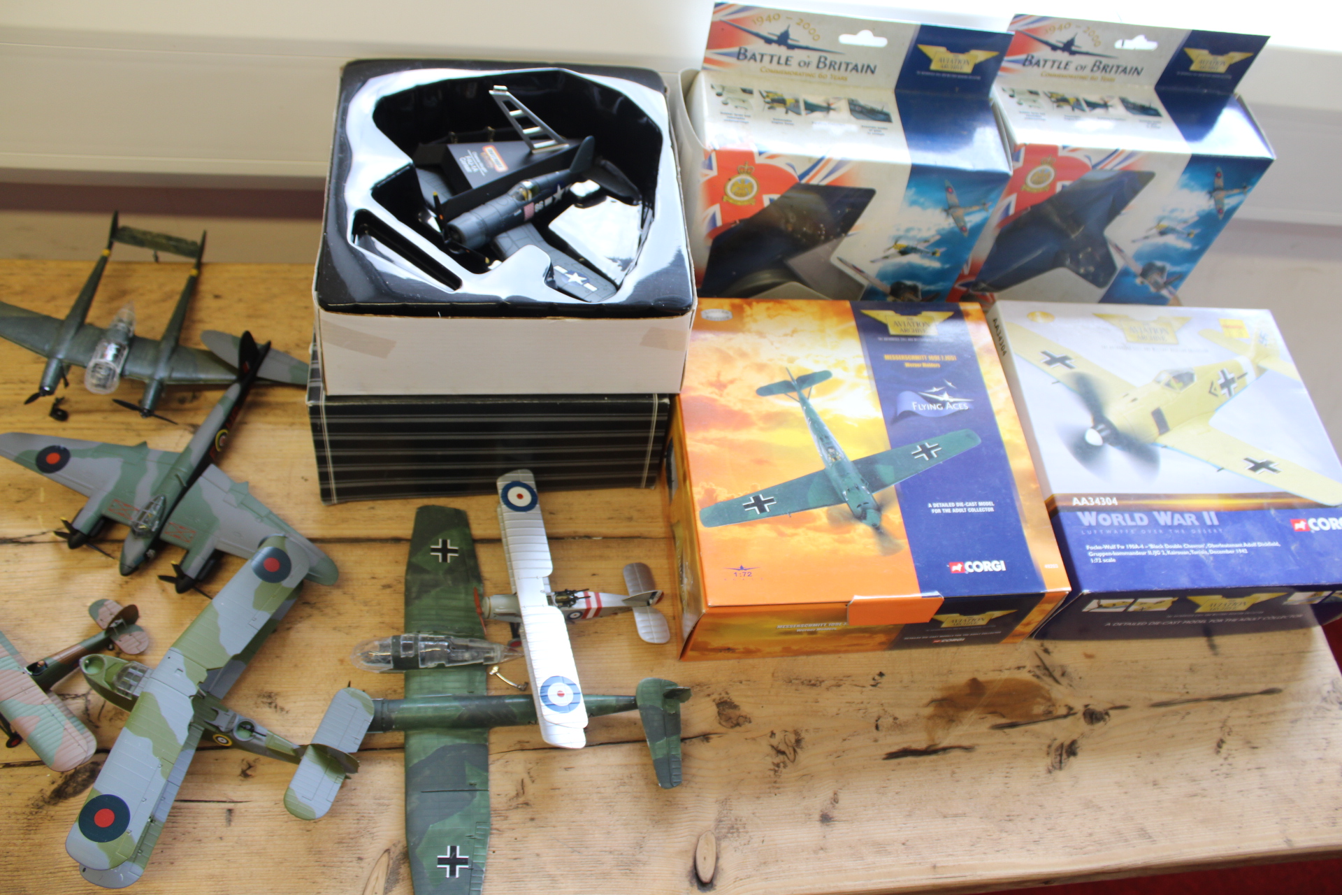 A Group of Corgi The Aviation Archive 1:72 Scale Die-Cast Model Aircraft