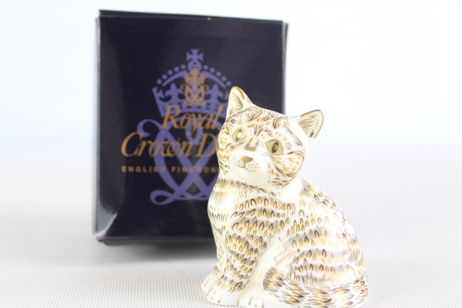 Royal Crown Derby Limited Edition Fine Bone China Tabitha Kitten Paperweight