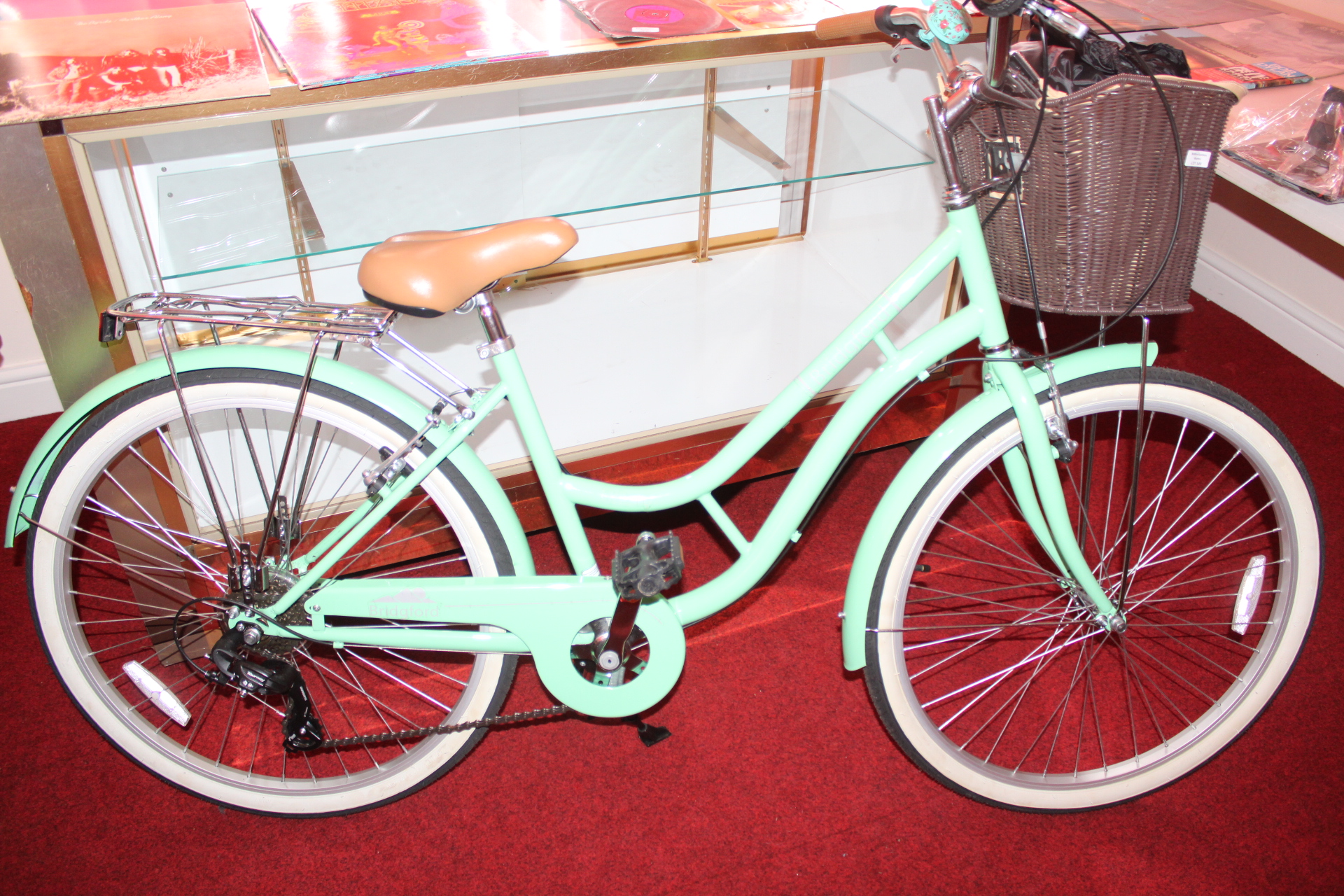 Bridgford Mint Green Women's Step-Through Cruiser Bicycle