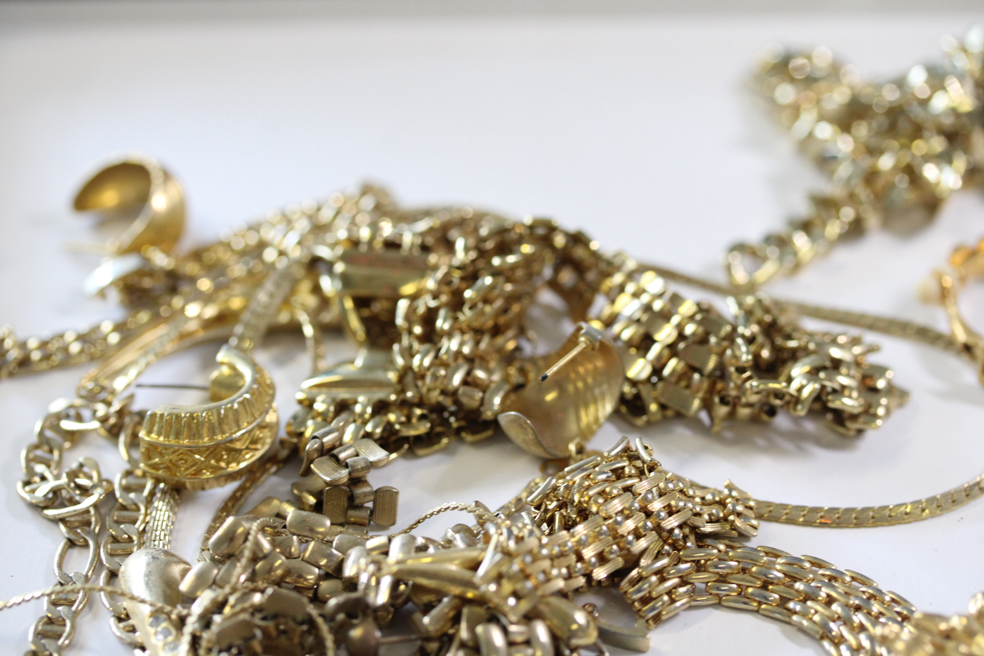 Large collection of gold plated jewellery