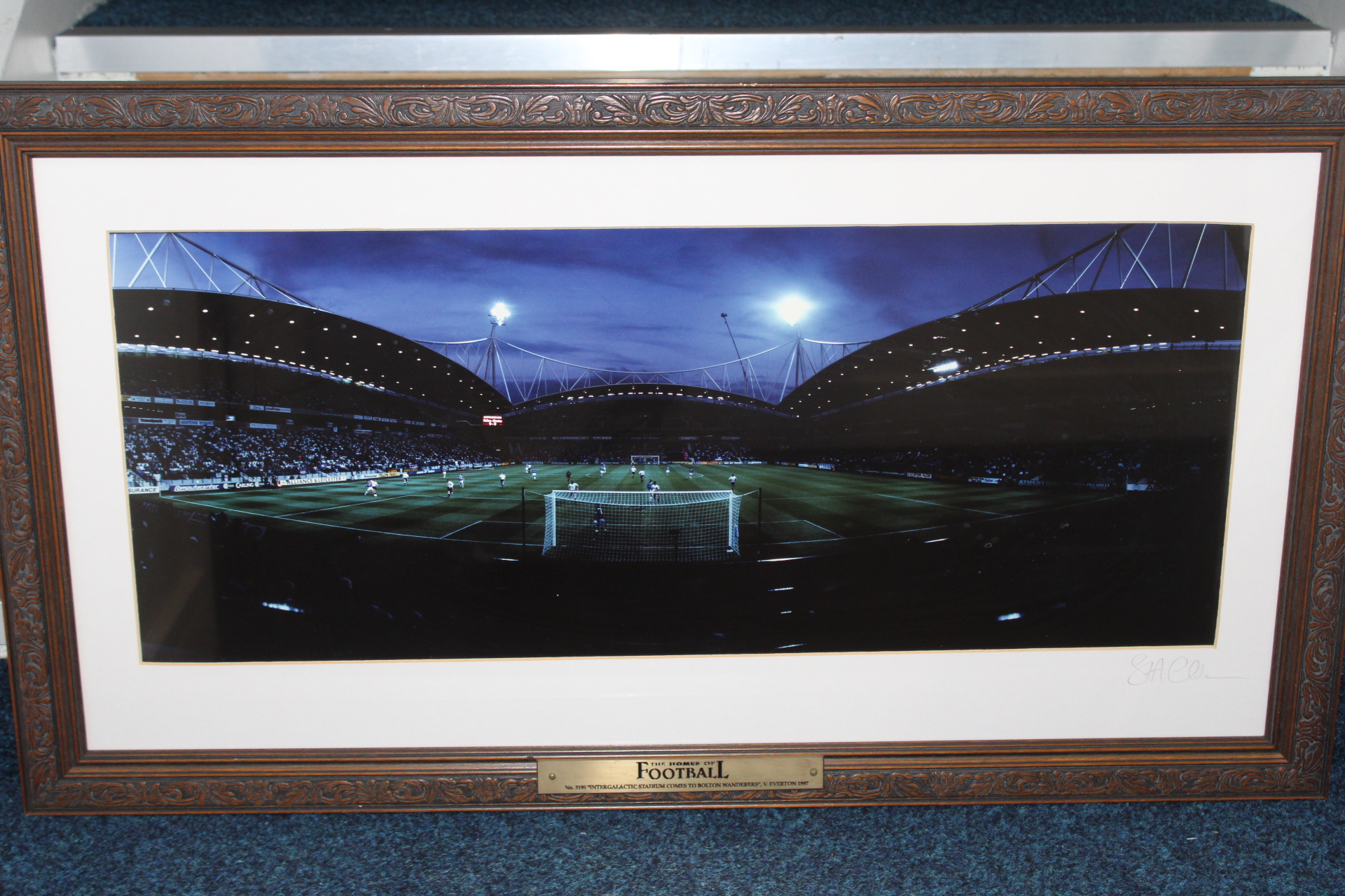 Stuart Clarke Limited Edition Framed Panoramic Photograph and Ephemera for Bolton Wanderers Inaugural Match 1997