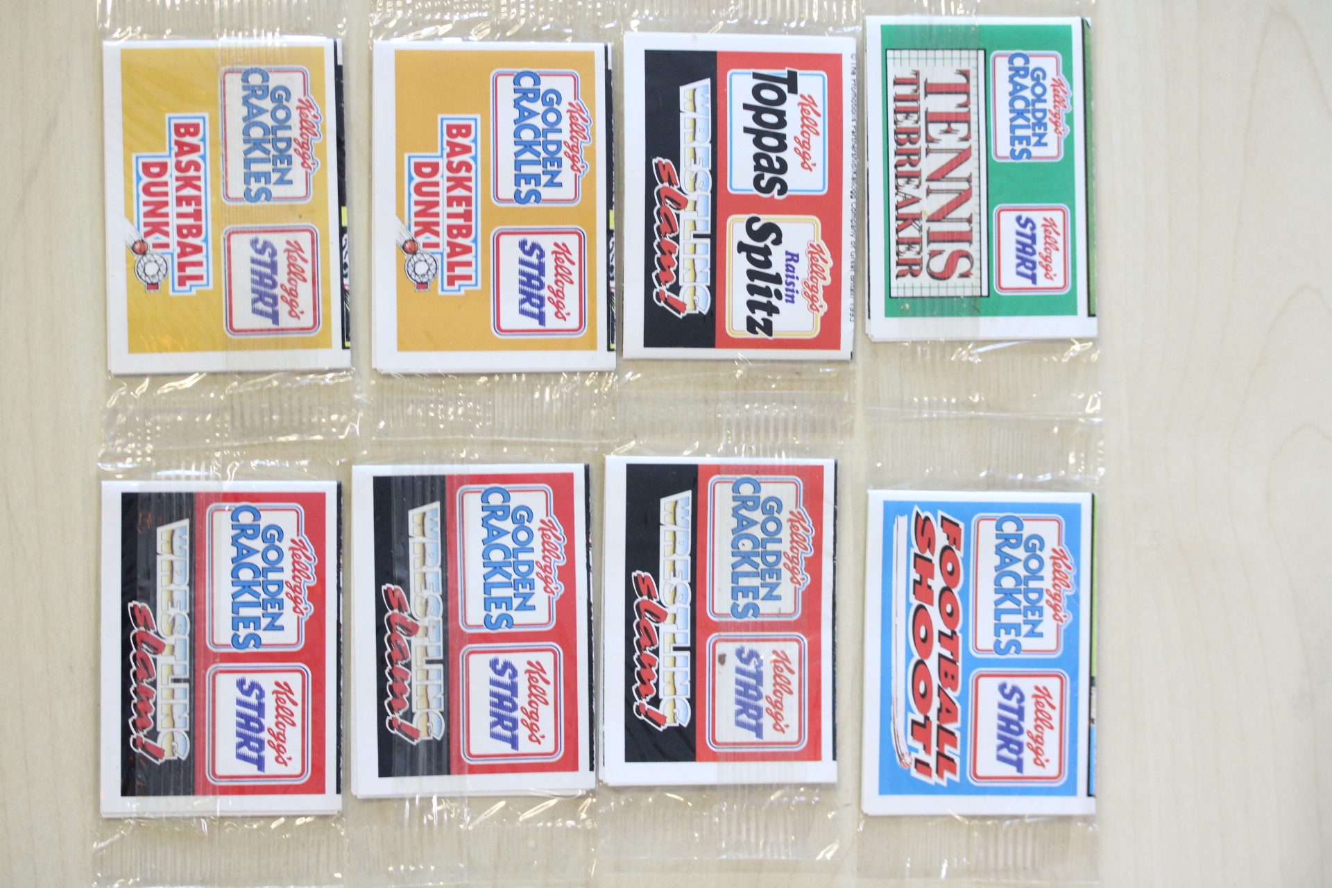 Set of Eight 1993 Kellogg's Great Britain Promotional Sports Trading Cards Factory Sealed
