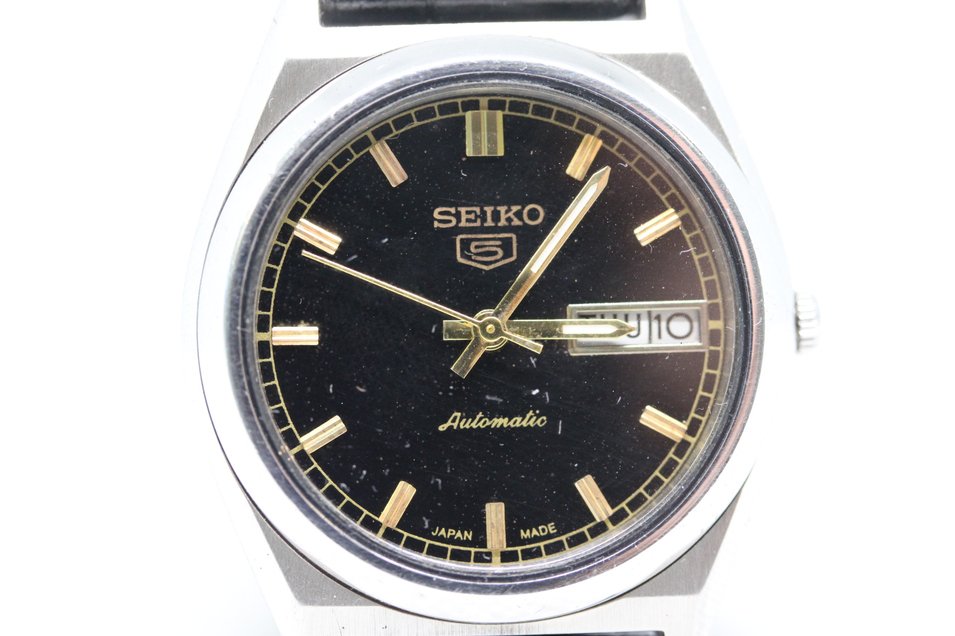 Gents Seiko Five 6309-5820 Automatic Watch with Day & Date. This Watch appears to have been Modified with Replacement Dial Added. The Movement has been Confirmed as Seiko 6309.