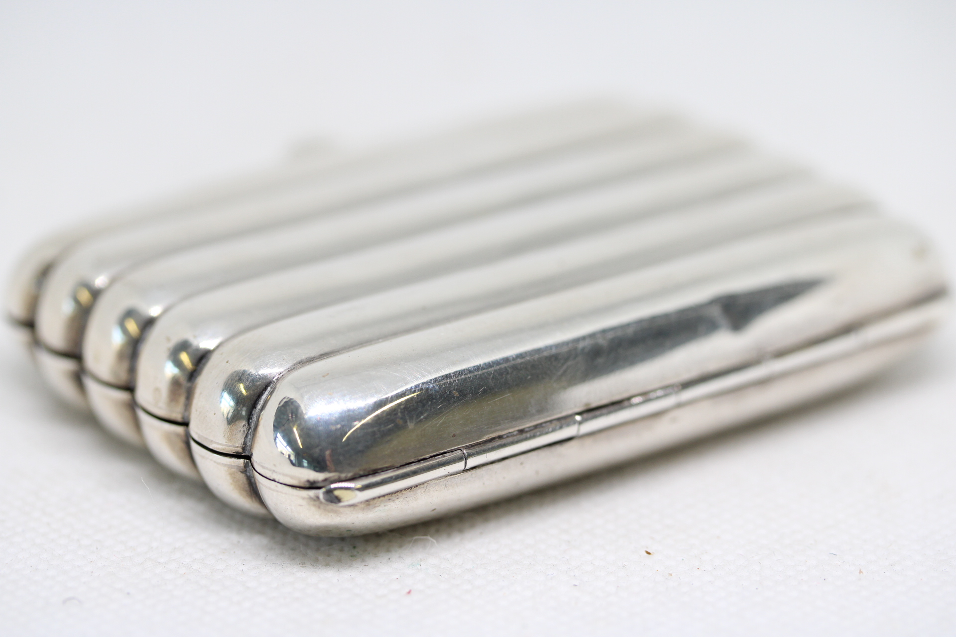 Silver cigar case, Birmingham 1904 S Blanckensee & Son Ltd Weight 60g