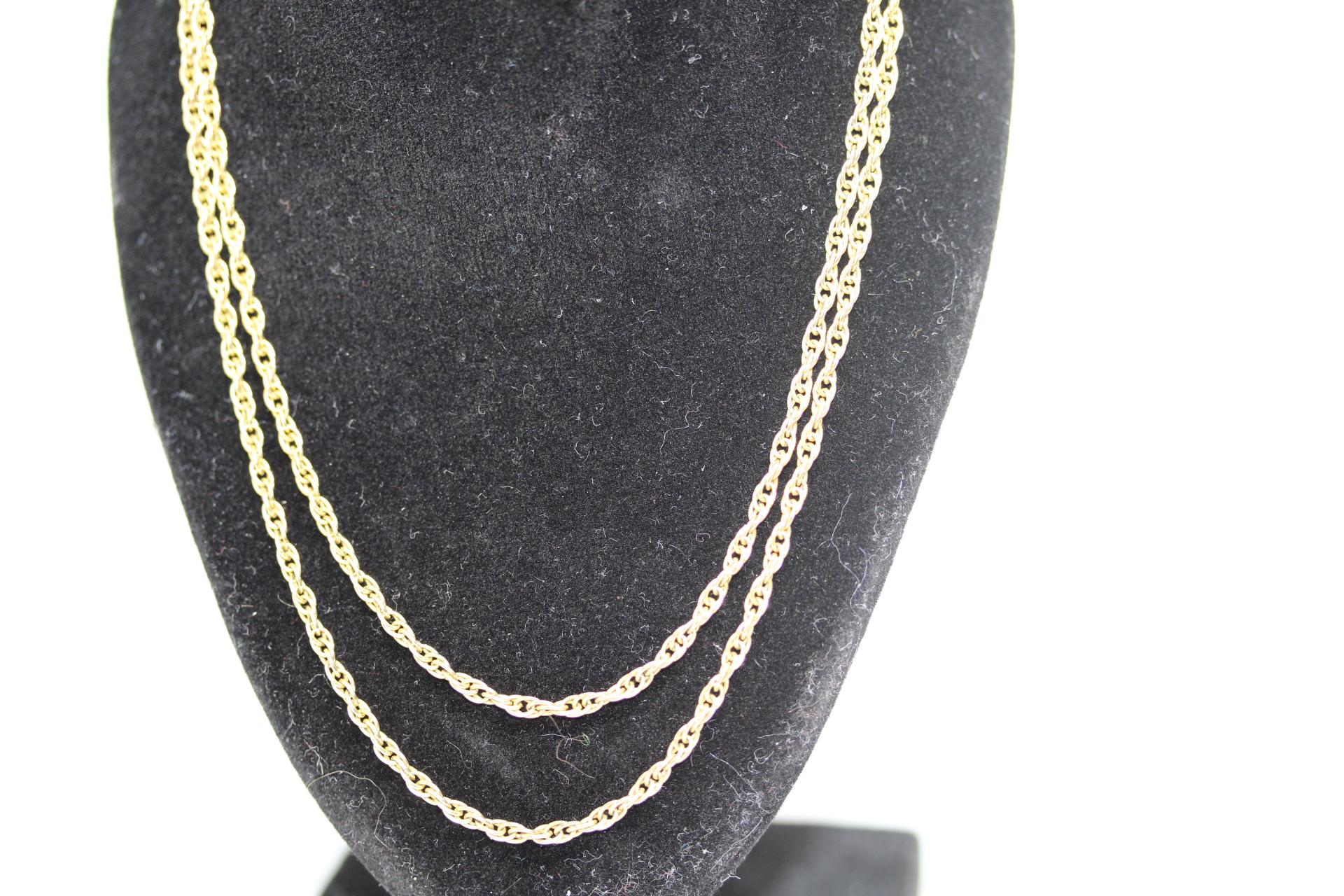 9ct Gold rope chain 6.8g Length 60 cm