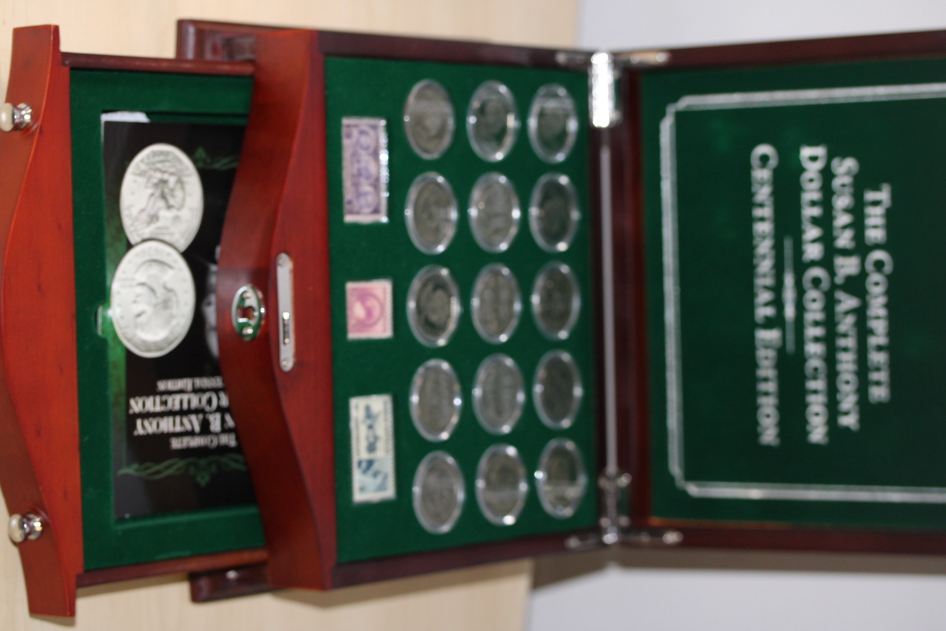 The Complete Susan B Anthony Dollar Collection, centennial edition, boxed with certificate.