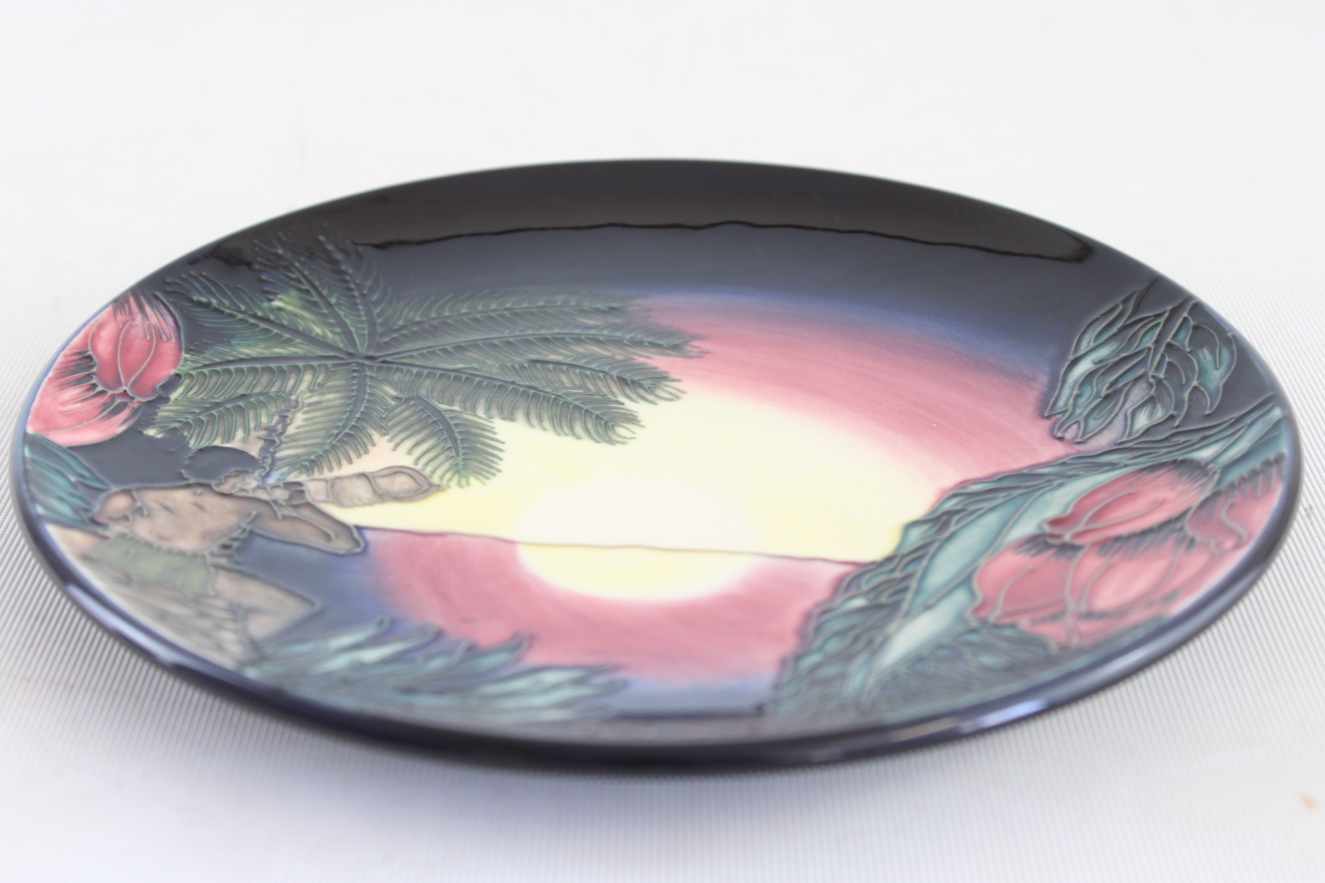 Moorcroft Limited Edition birth of light plate 2000 Nicola Slaney