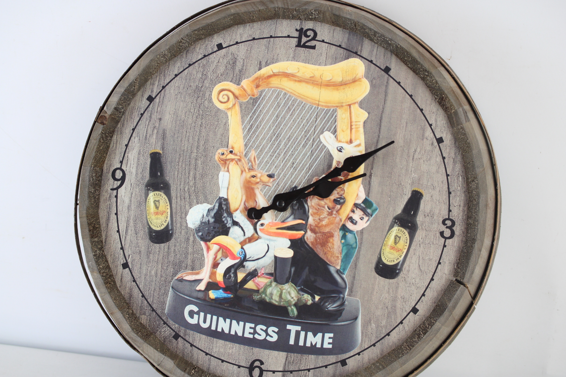Wooden Guinness clock