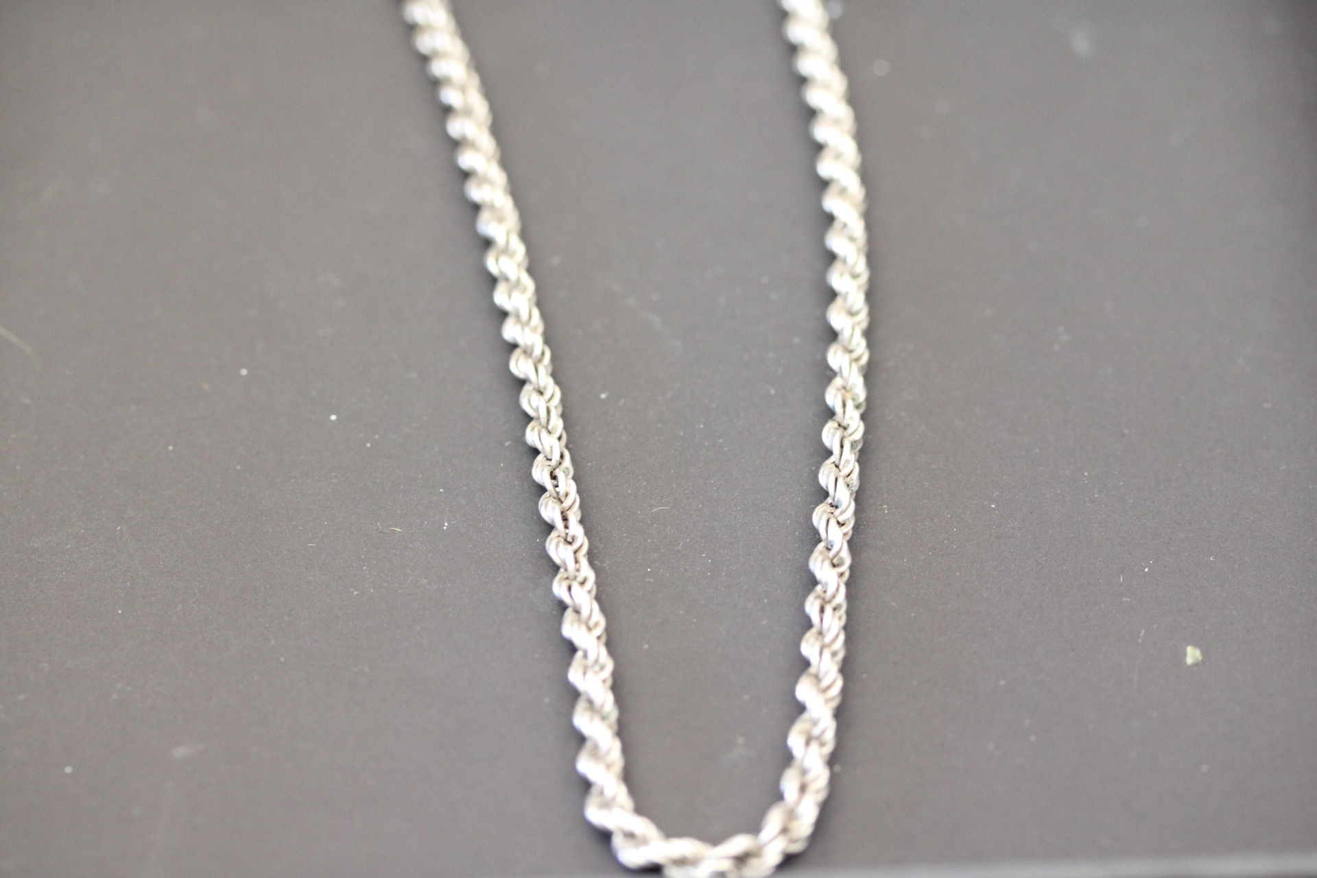 18'' Silver rope necklace