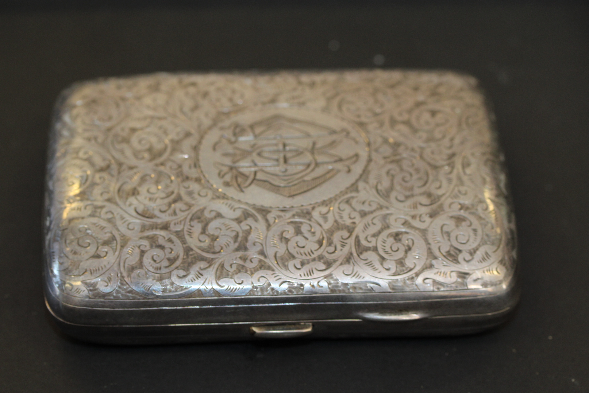 Silver cigarette case Birmingham 73g