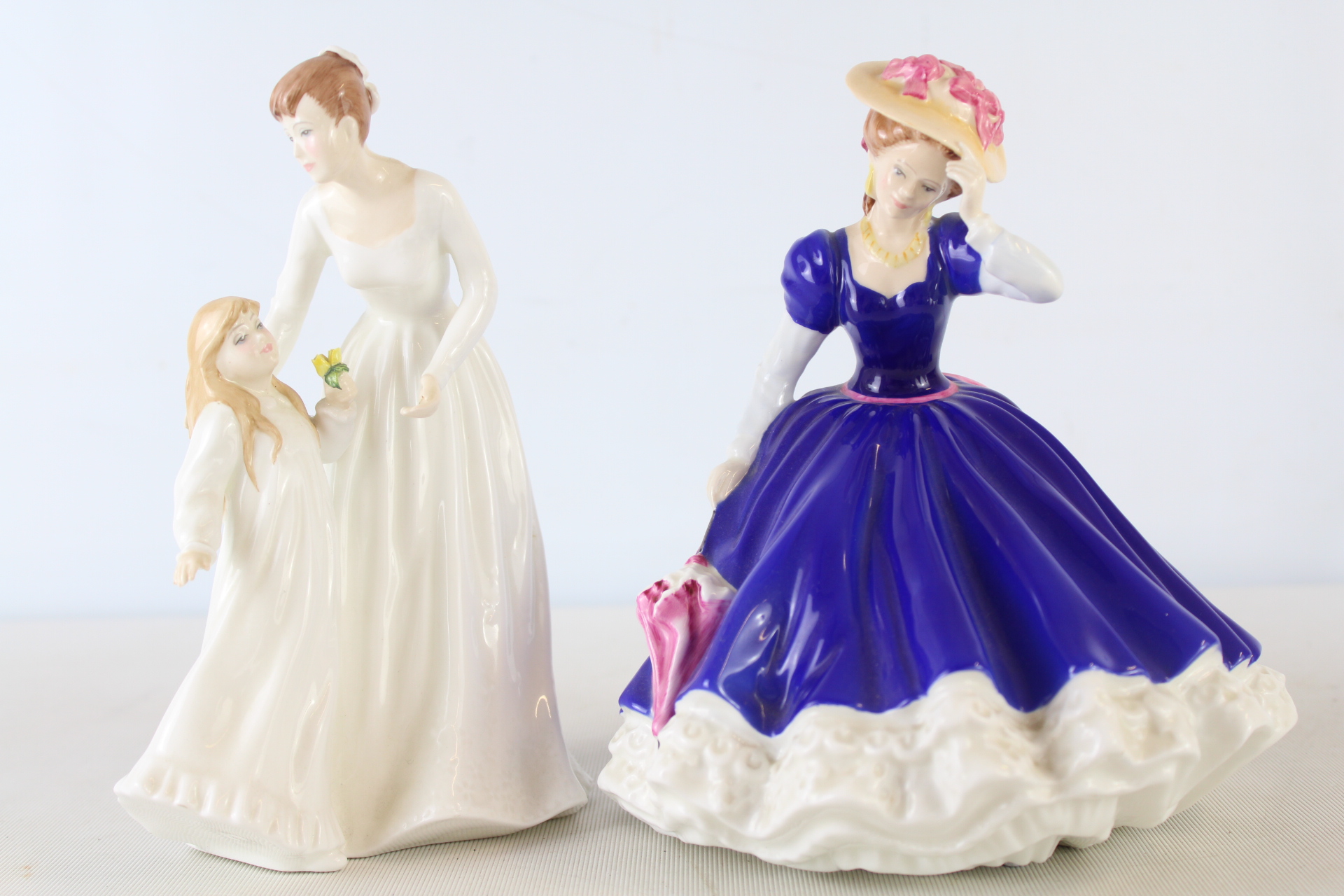Two Royal Doulton Bone China Figurines Just For You HN 3355 and Mary HN 3375