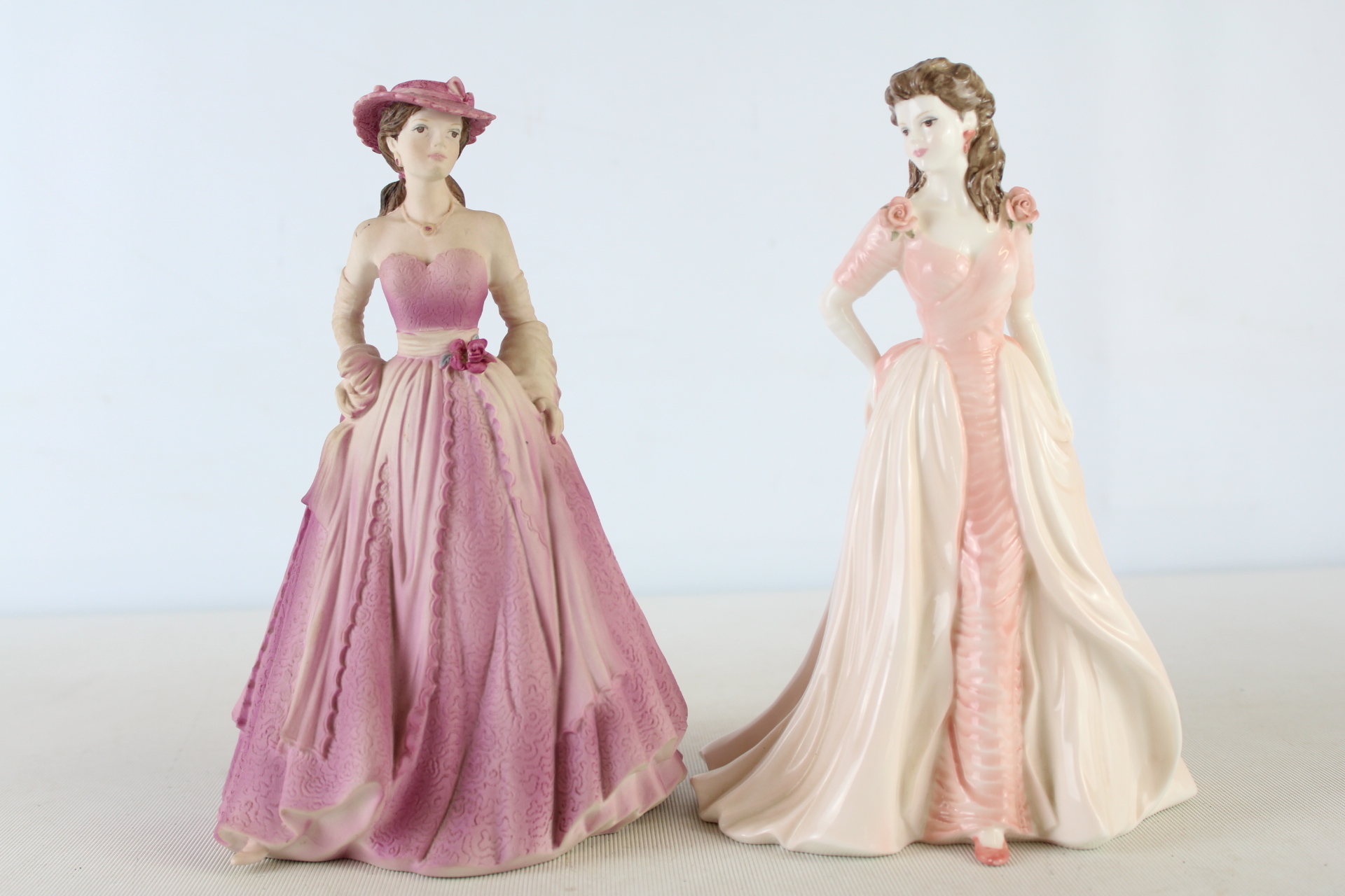 A Pair of Coalport Porcelain and Bone China Figurines, Evening Promenade and Jacqueline
