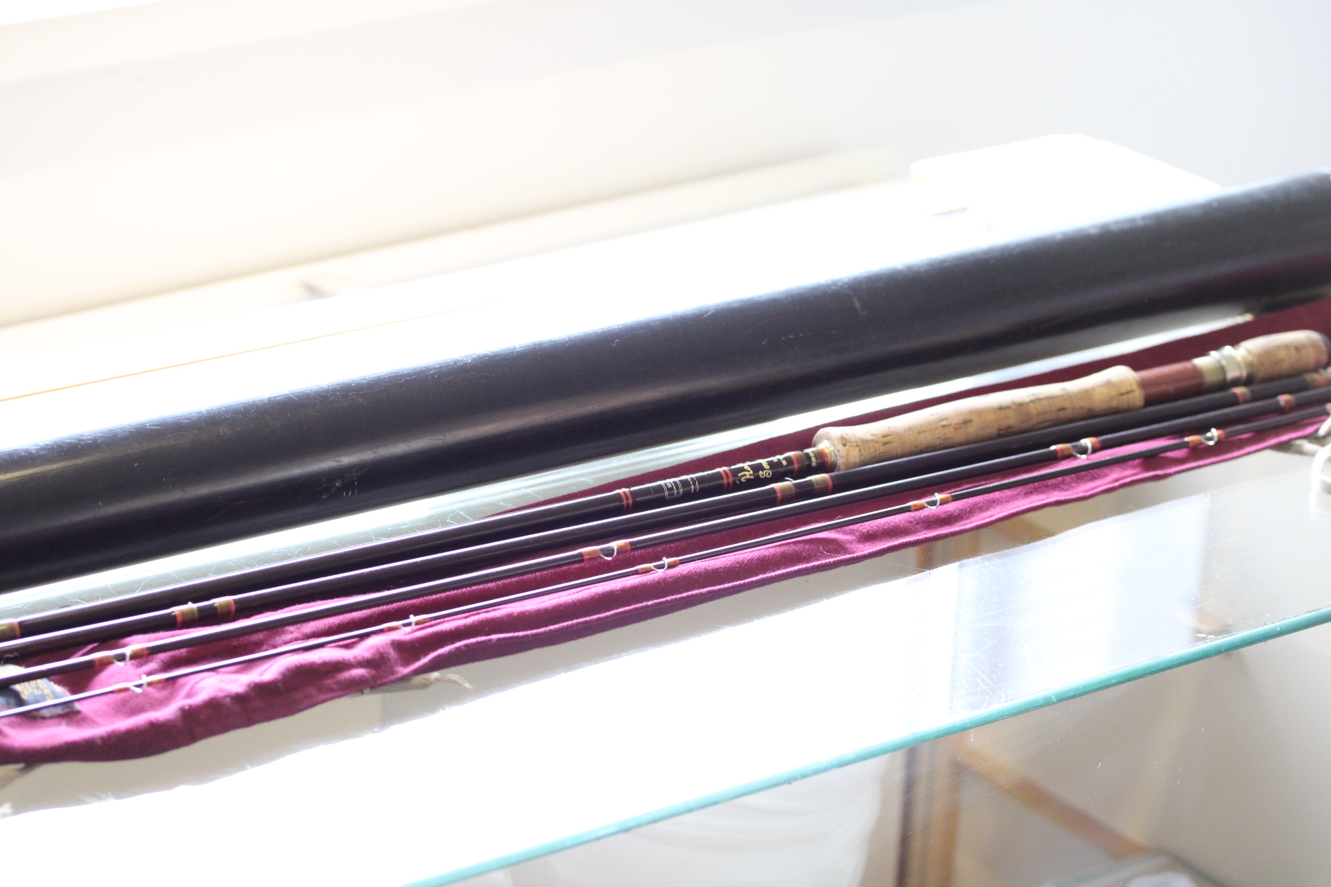 Hardy sovereign with original rod bag & hard case