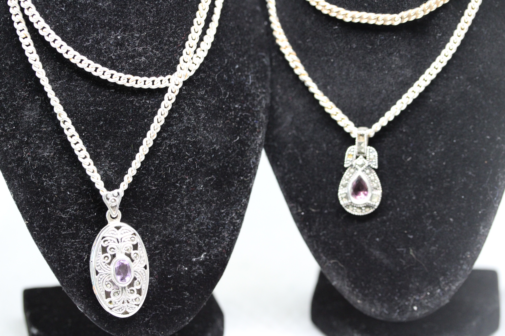 2x Silver chains & pendants Total weight 42g
