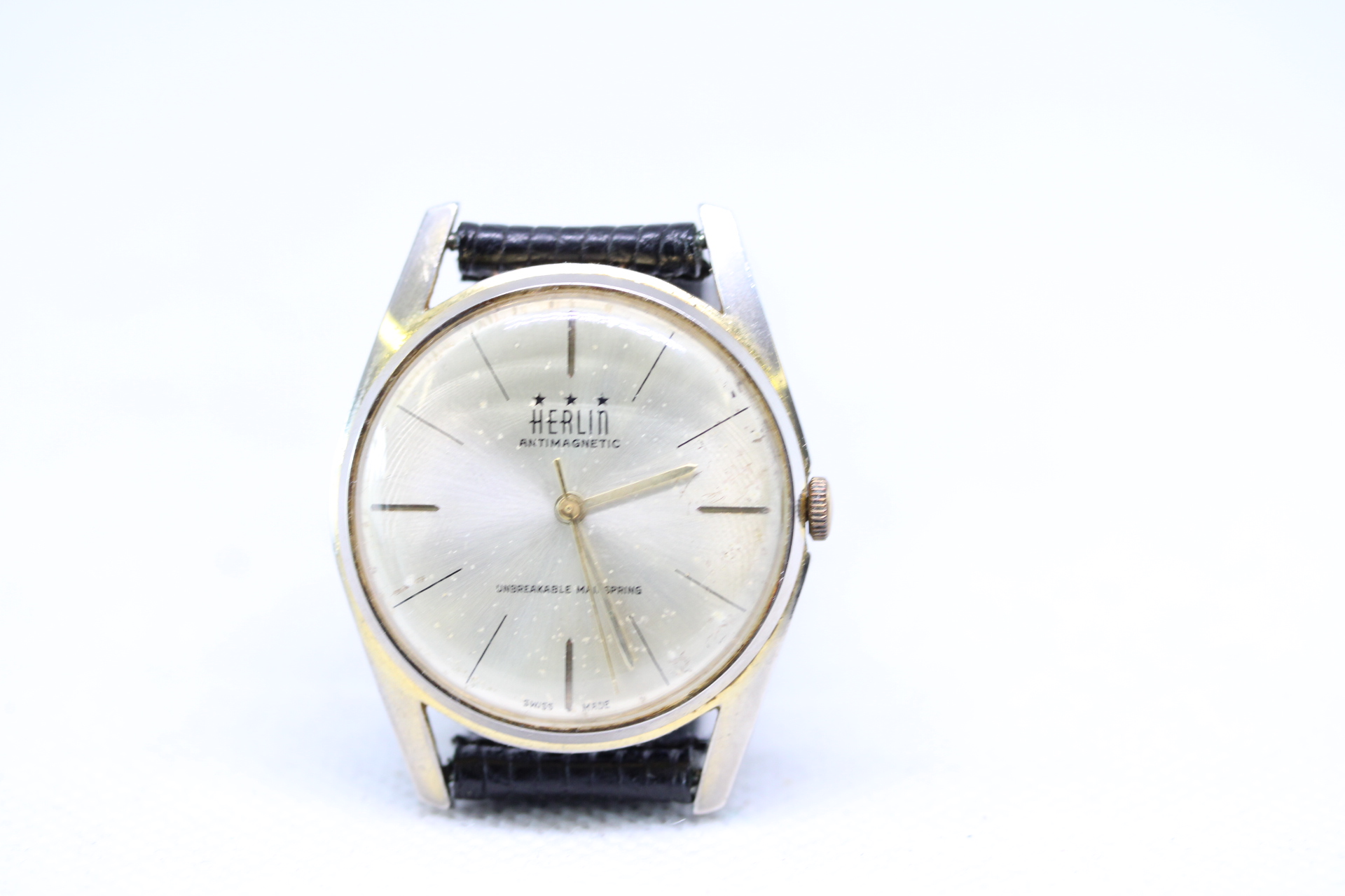 Gents Vintage Herlin Three Star Swiss Made Mechanical Watch.
