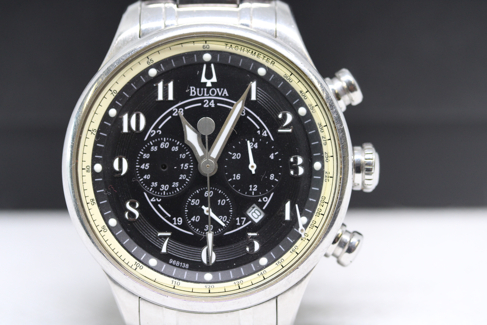 Bulova adventurer chronograph 96B138 quartsz movement currently ticking