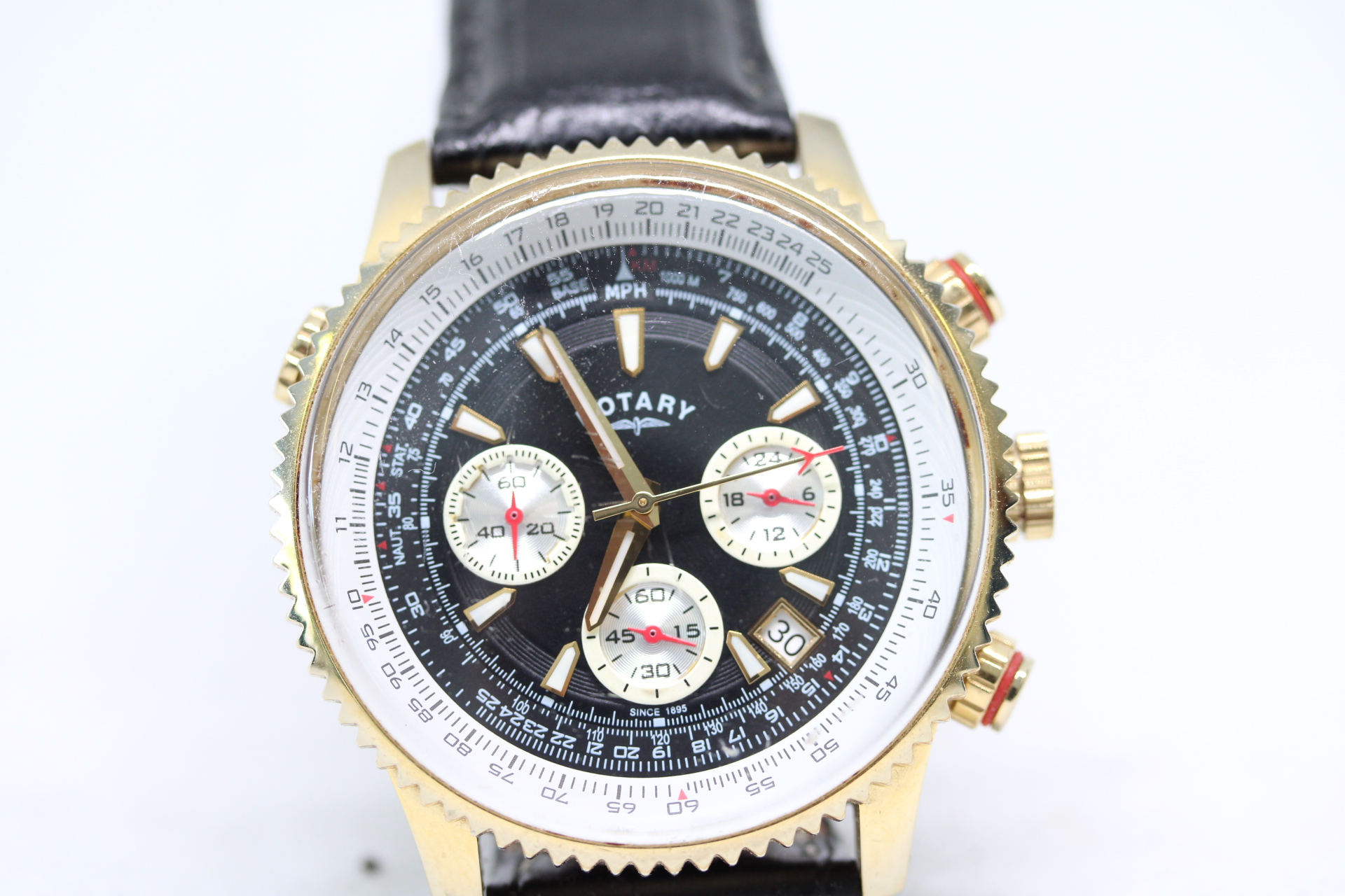 Rotary chronograph gents wristwatch