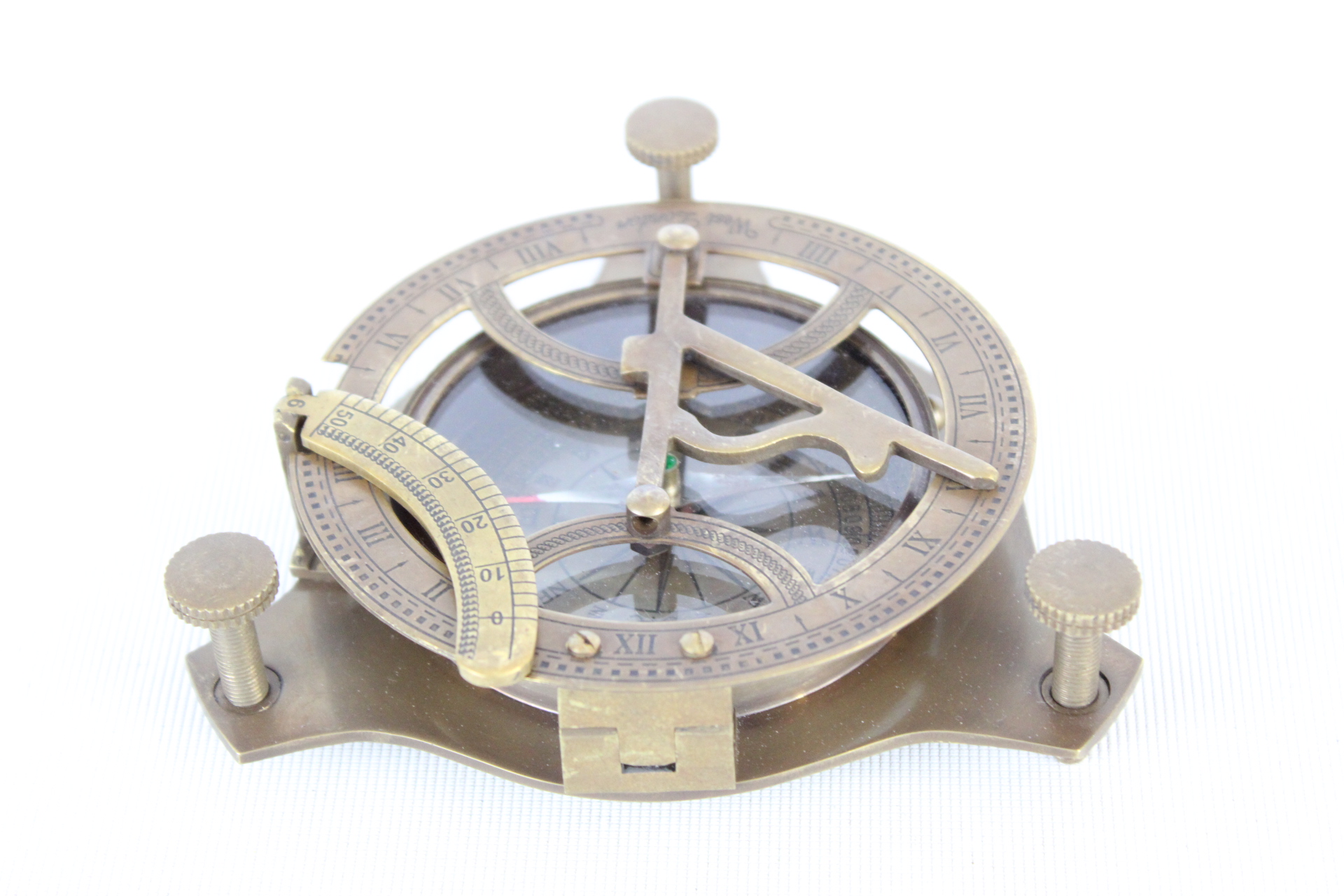 Brass sundial compass London