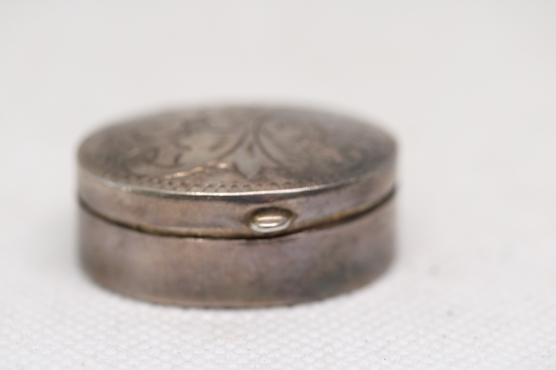 Silver pill box